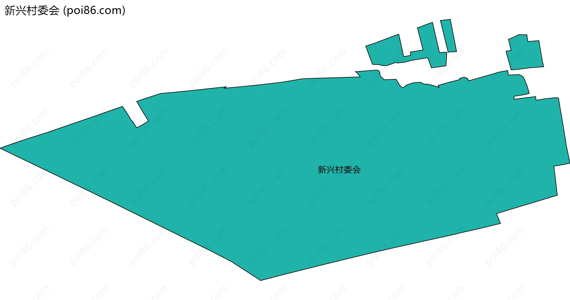 新兴村委会边界地图