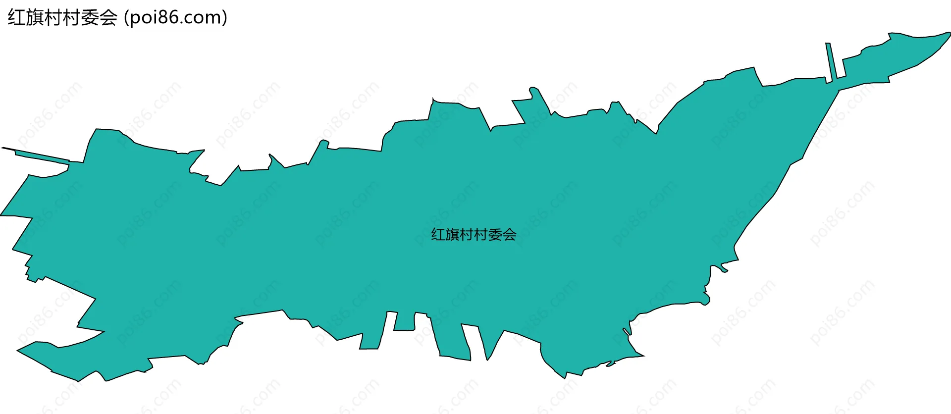 红旗村村委会边界地图