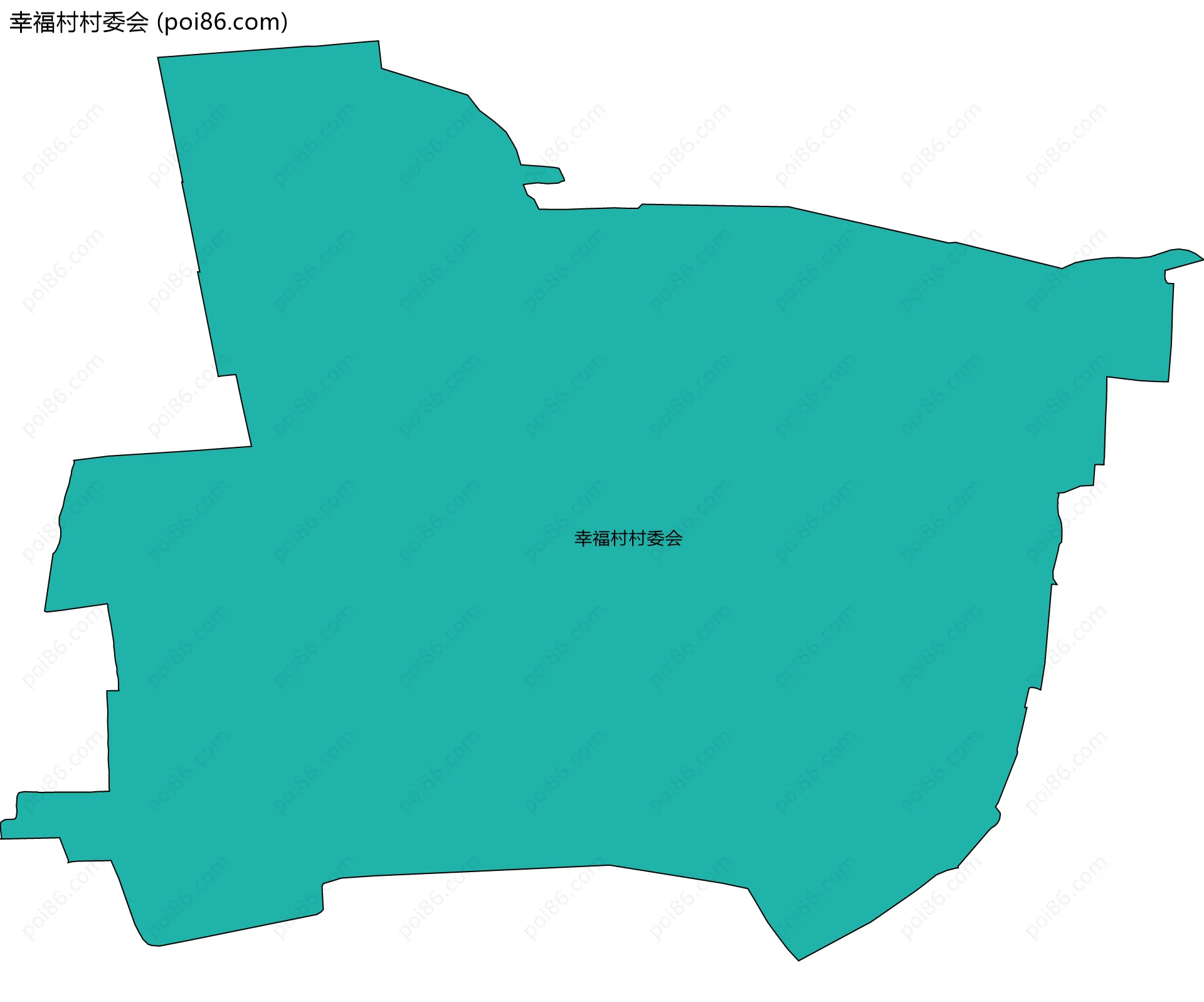 幸福村村委会边界地图