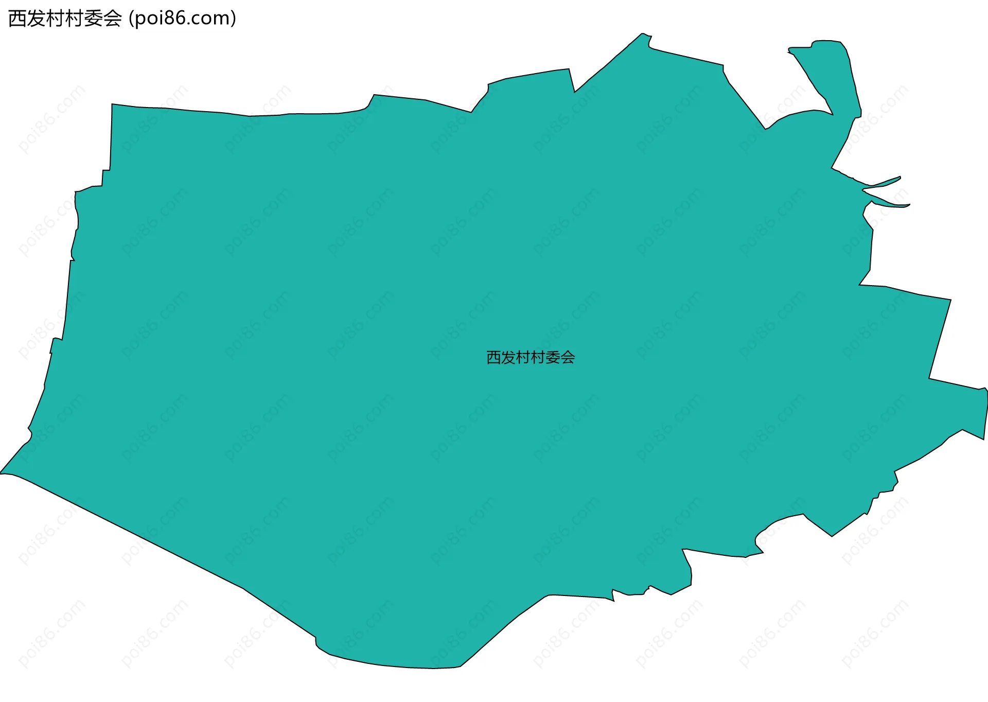西发村村委会边界地图