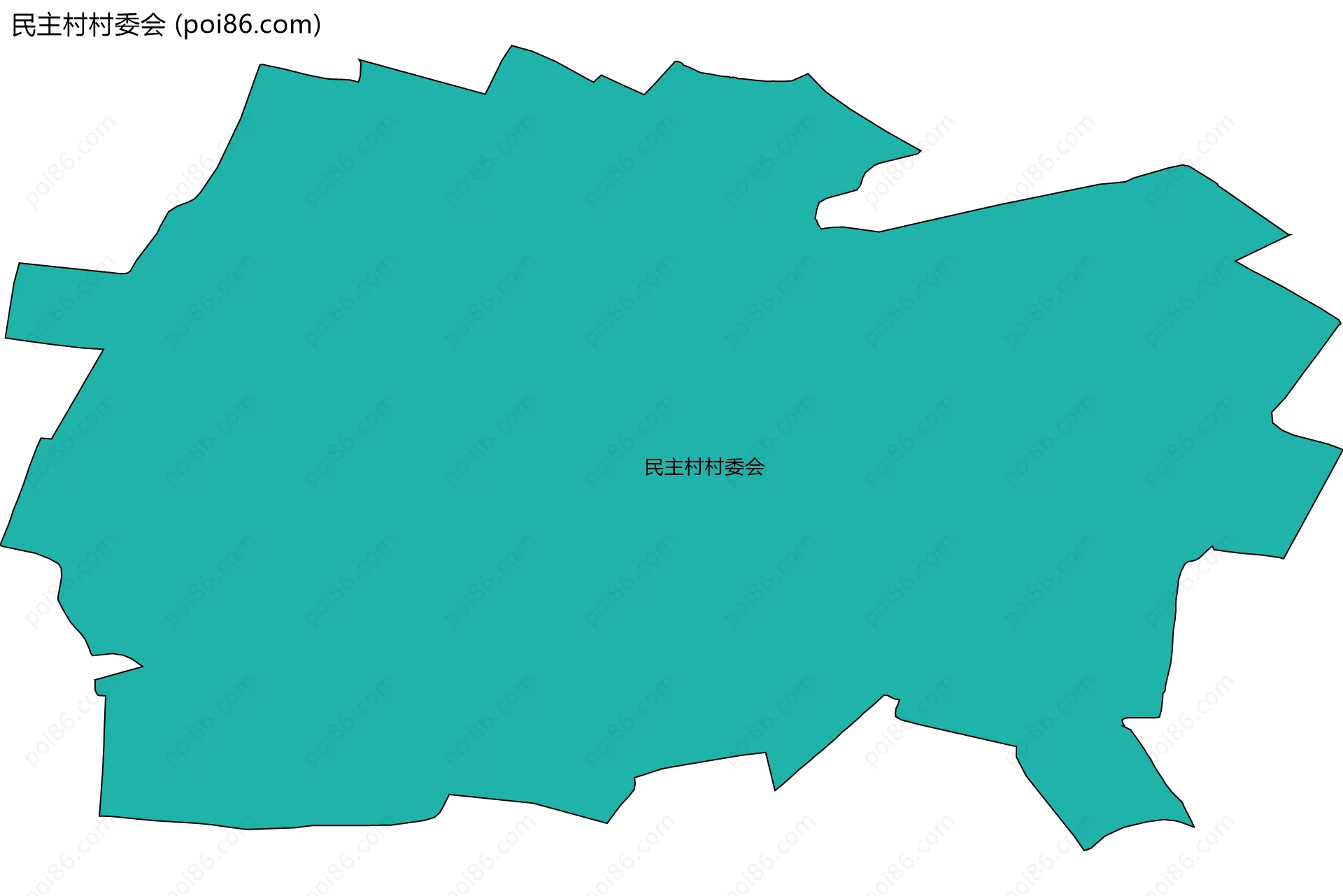 民主村村委会边界地图