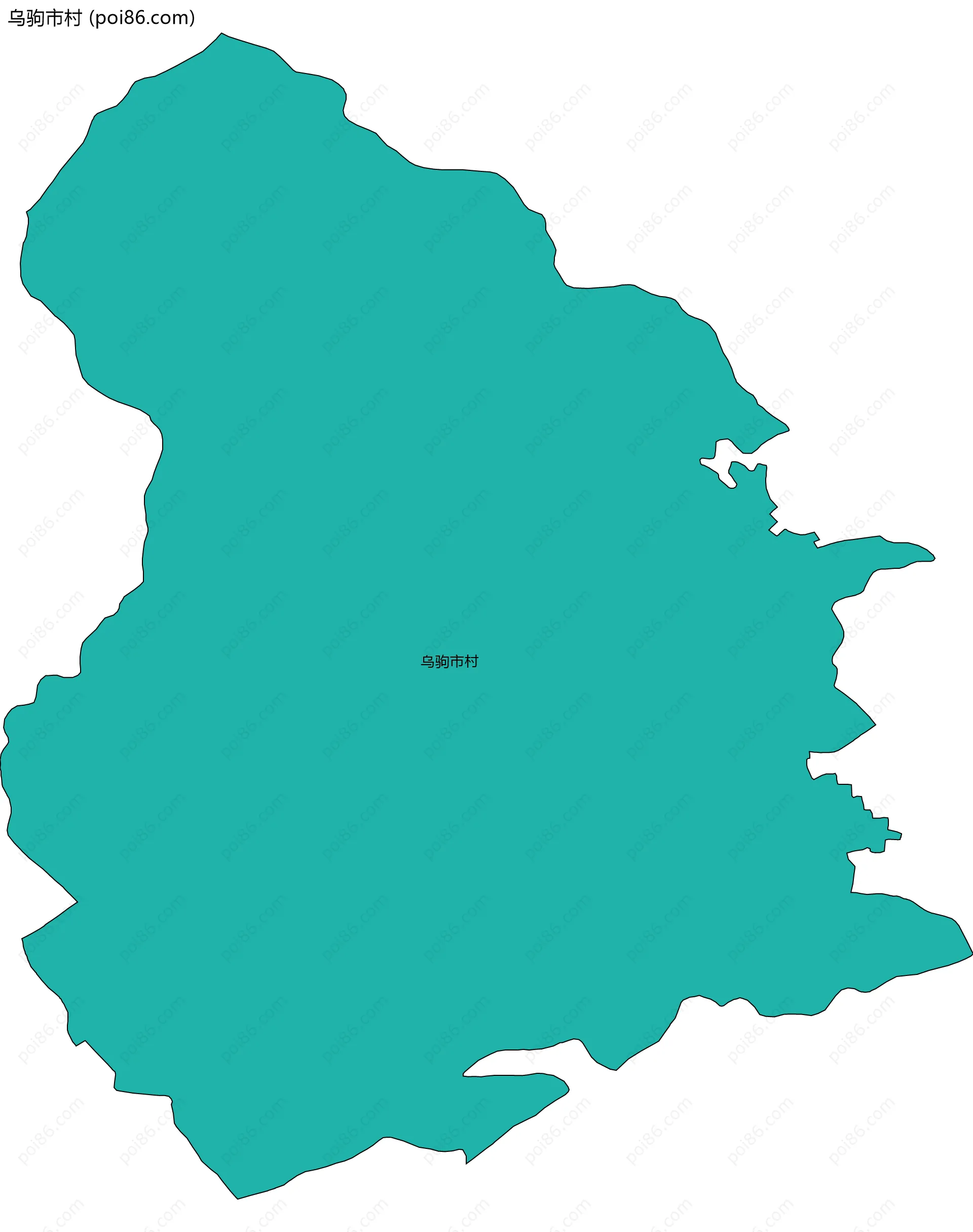 乌驹市村边界地图