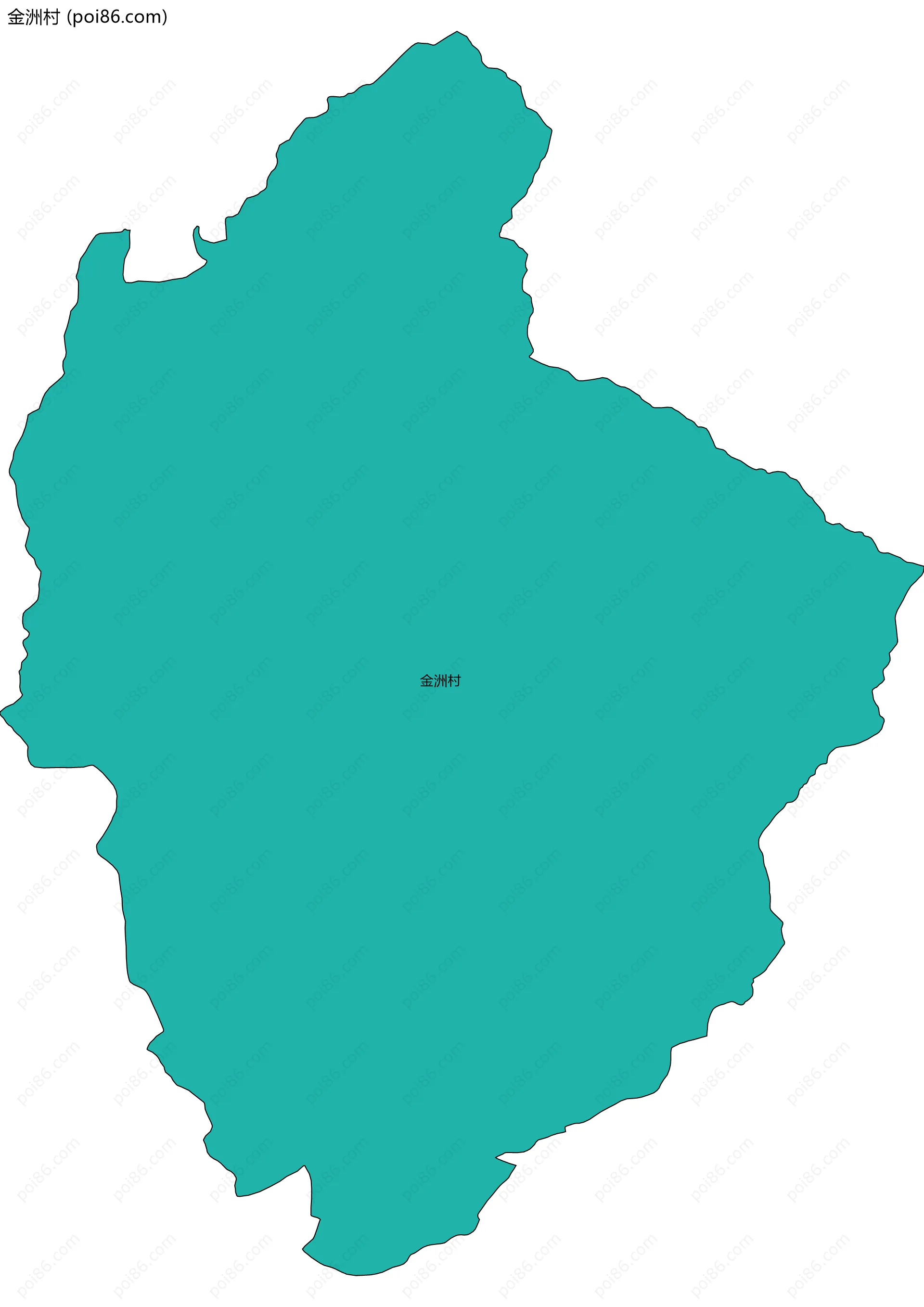 金洲村边界地图