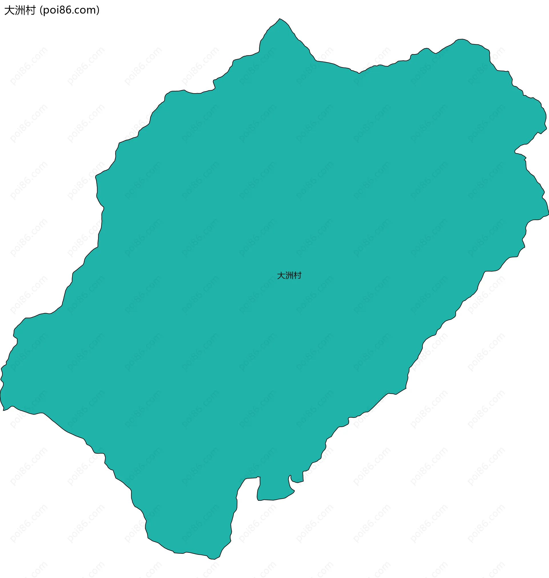 大洲村边界地图