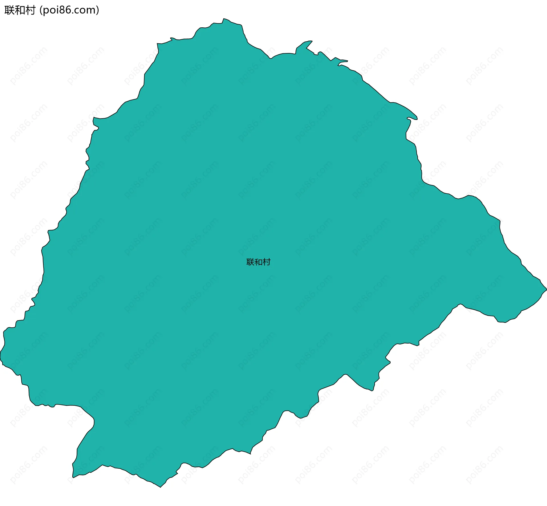 联和村边界地图
