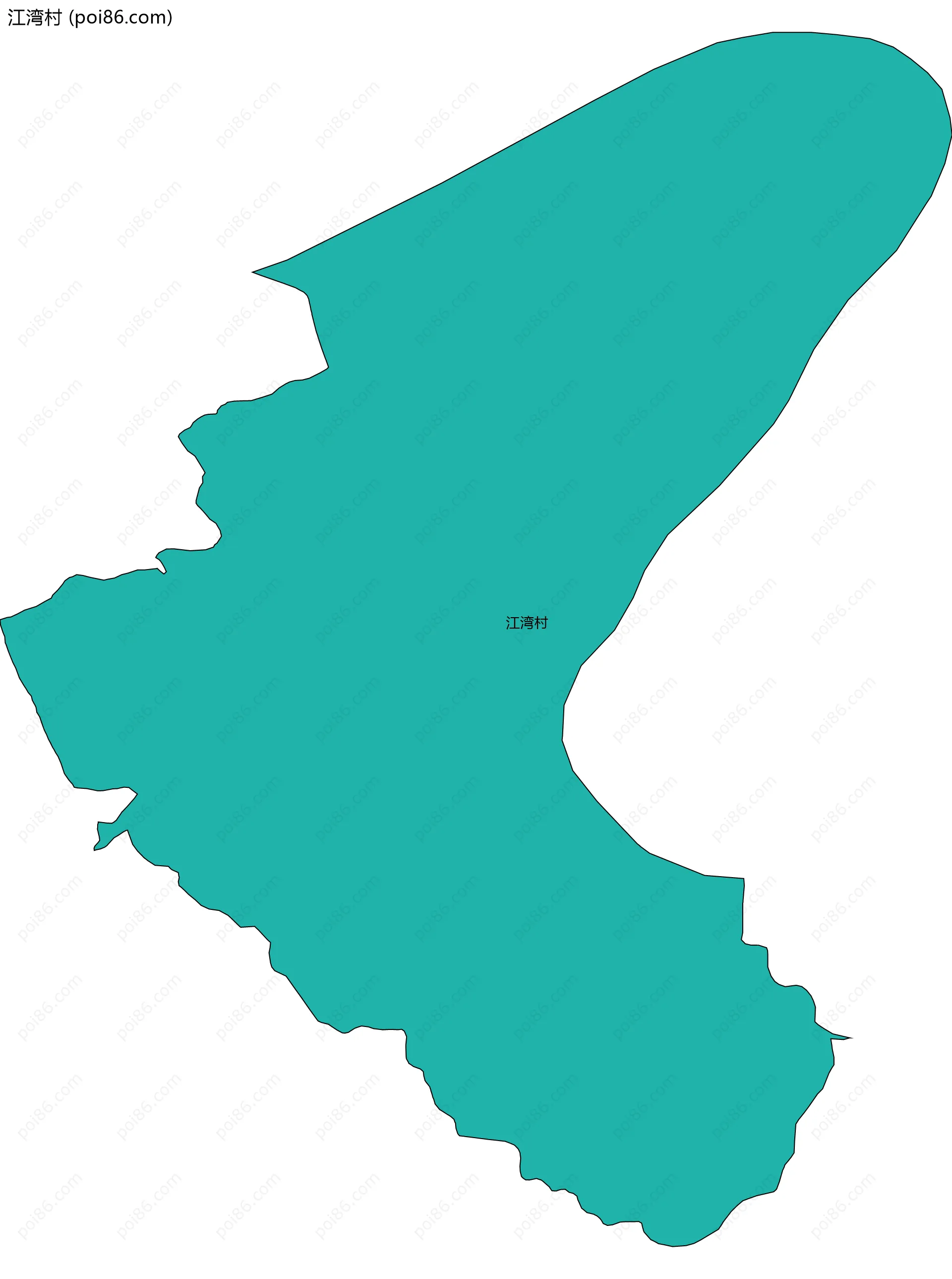 江湾村边界地图