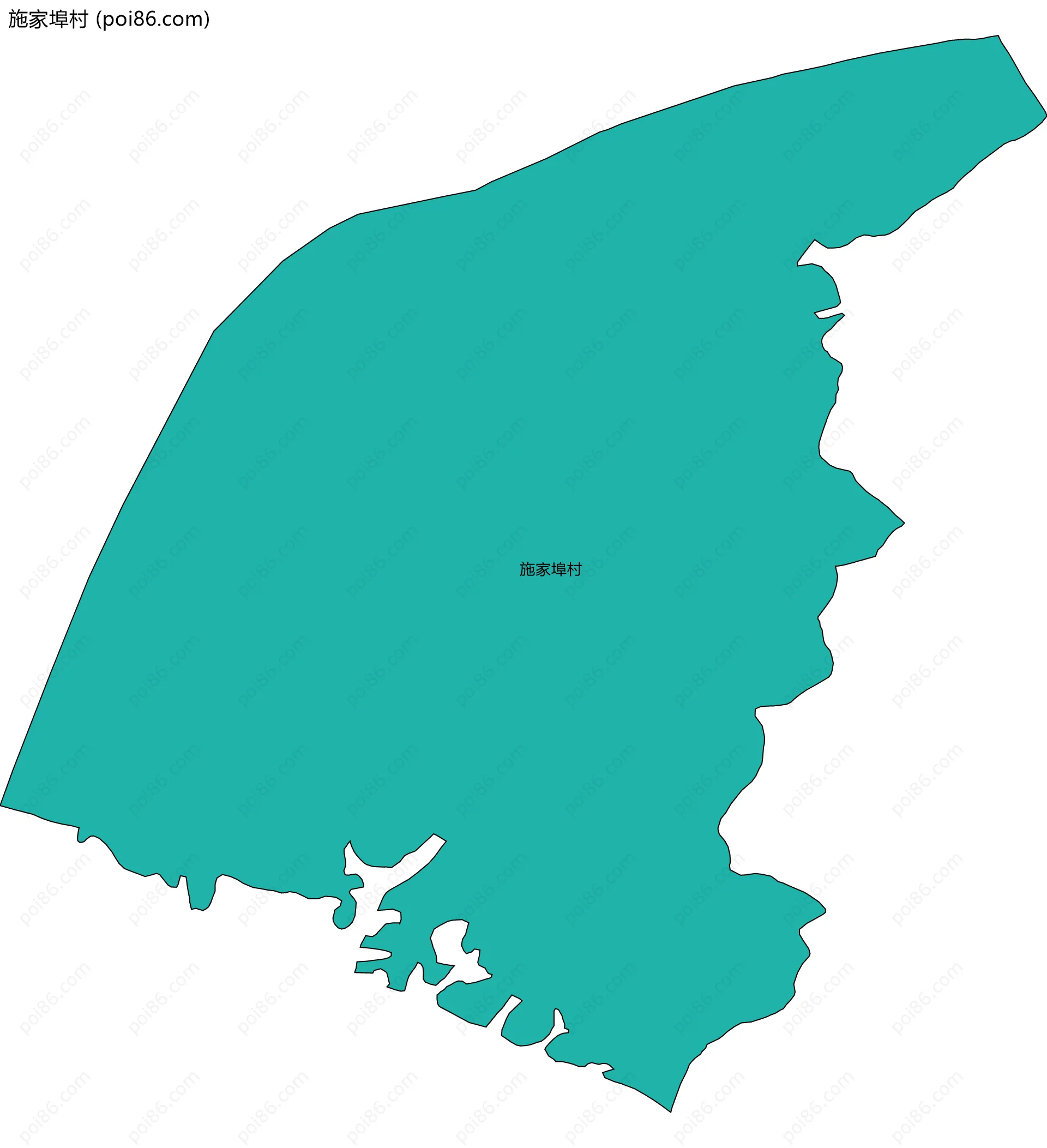 施家埠村边界地图