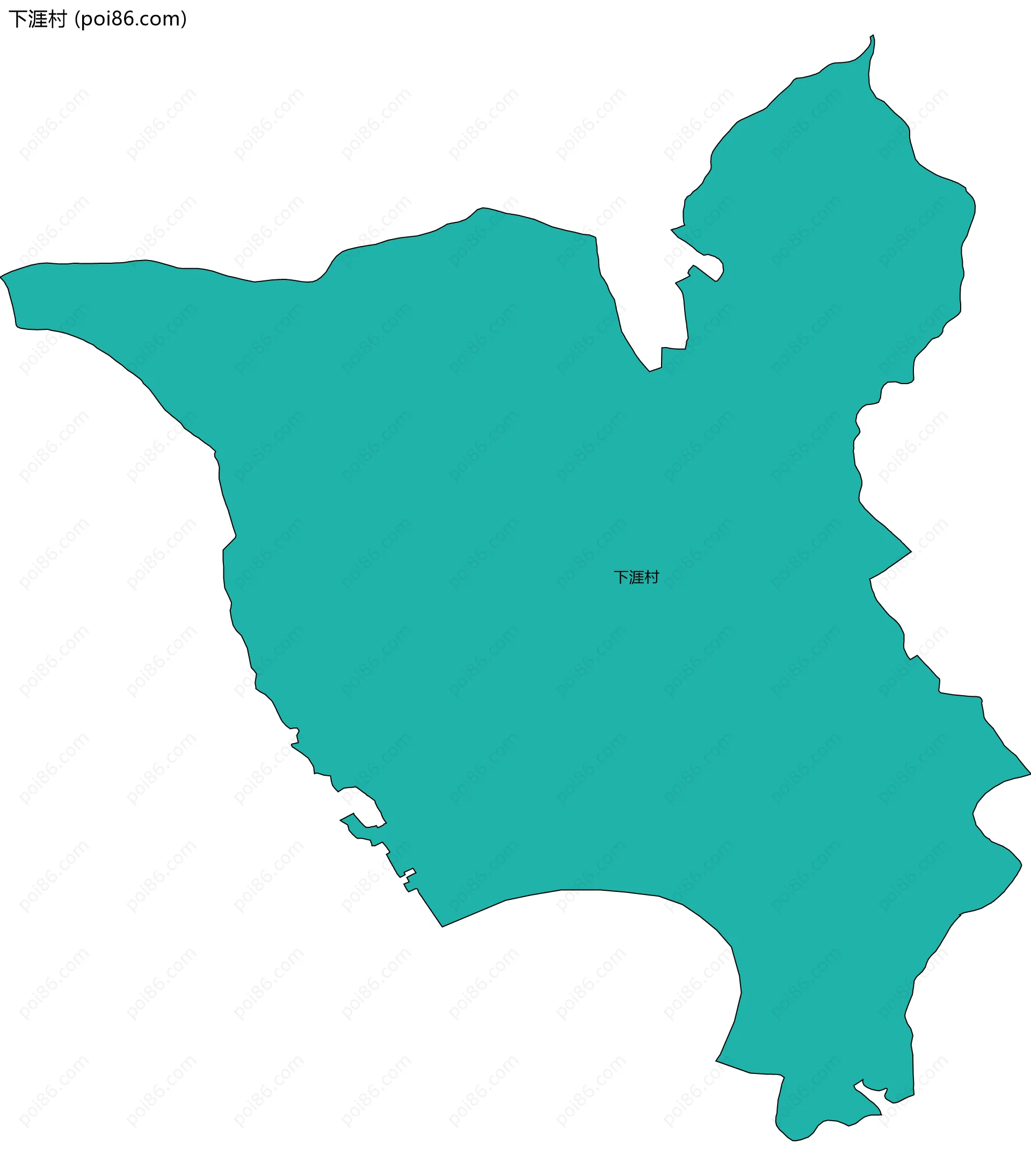 下涯村边界地图