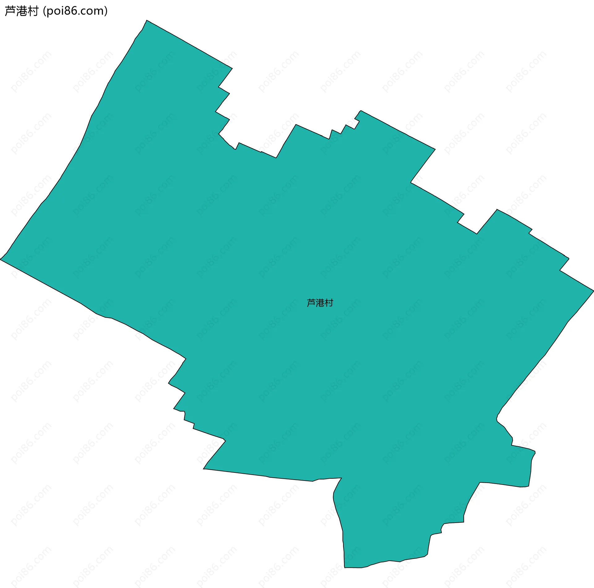 芦港村边界地图