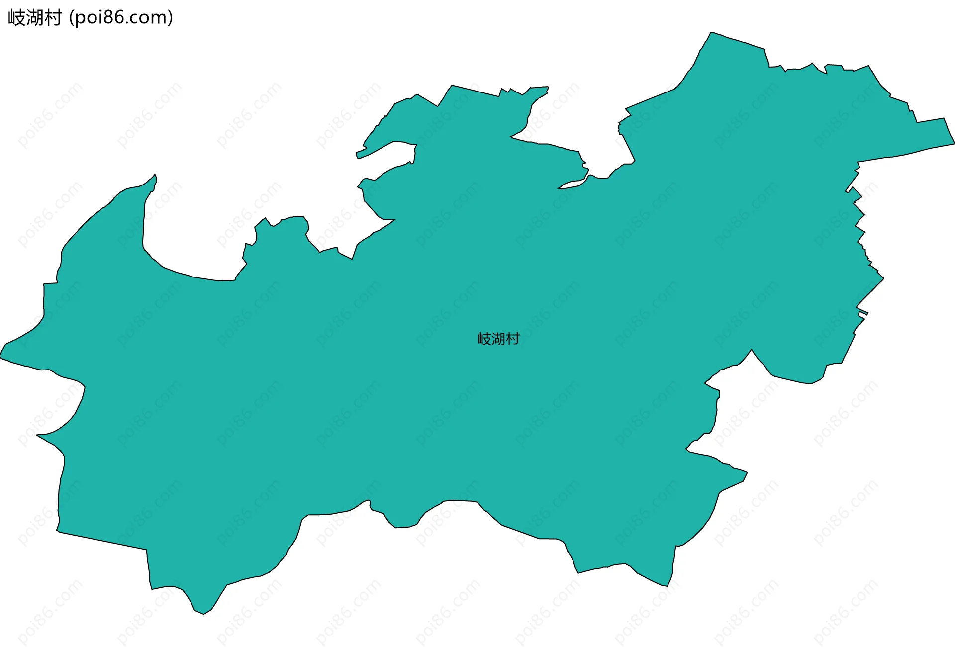 岐湖村边界地图