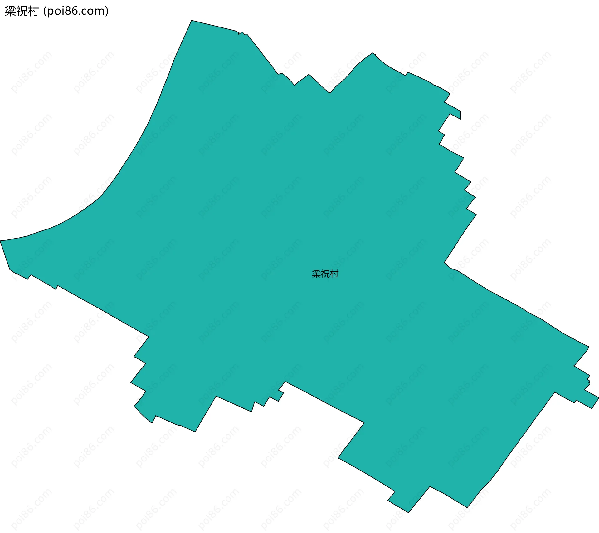 梁祝村边界地图