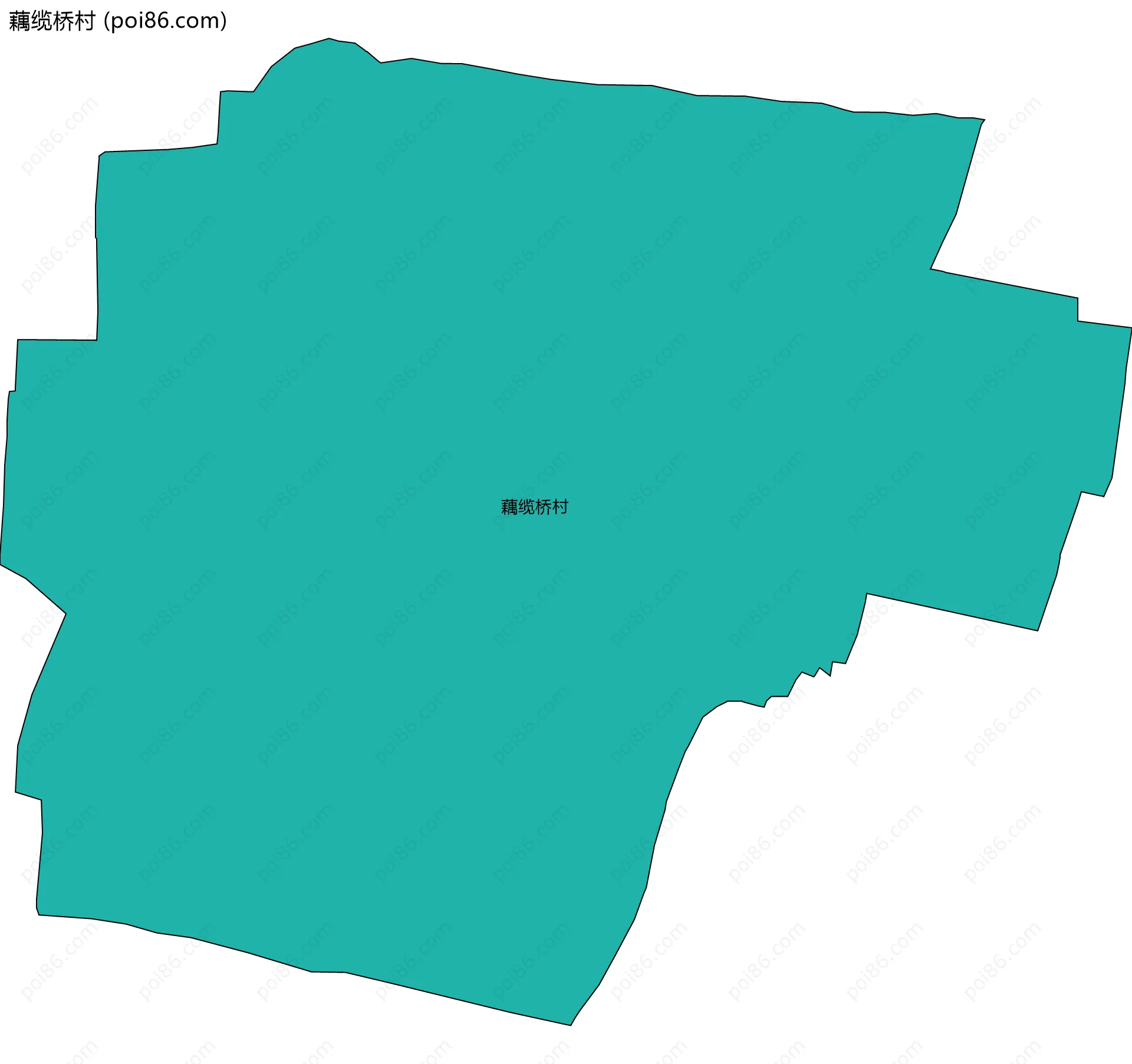 藕缆桥村边界地图