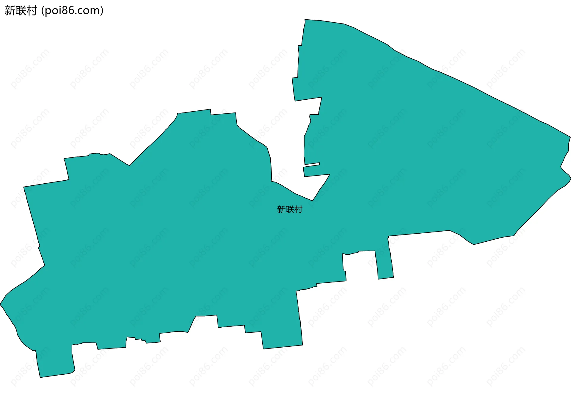 新联村边界地图