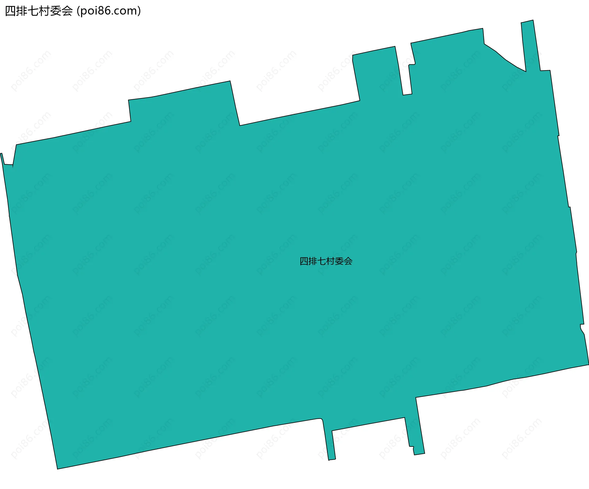 四排七村委会边界地图