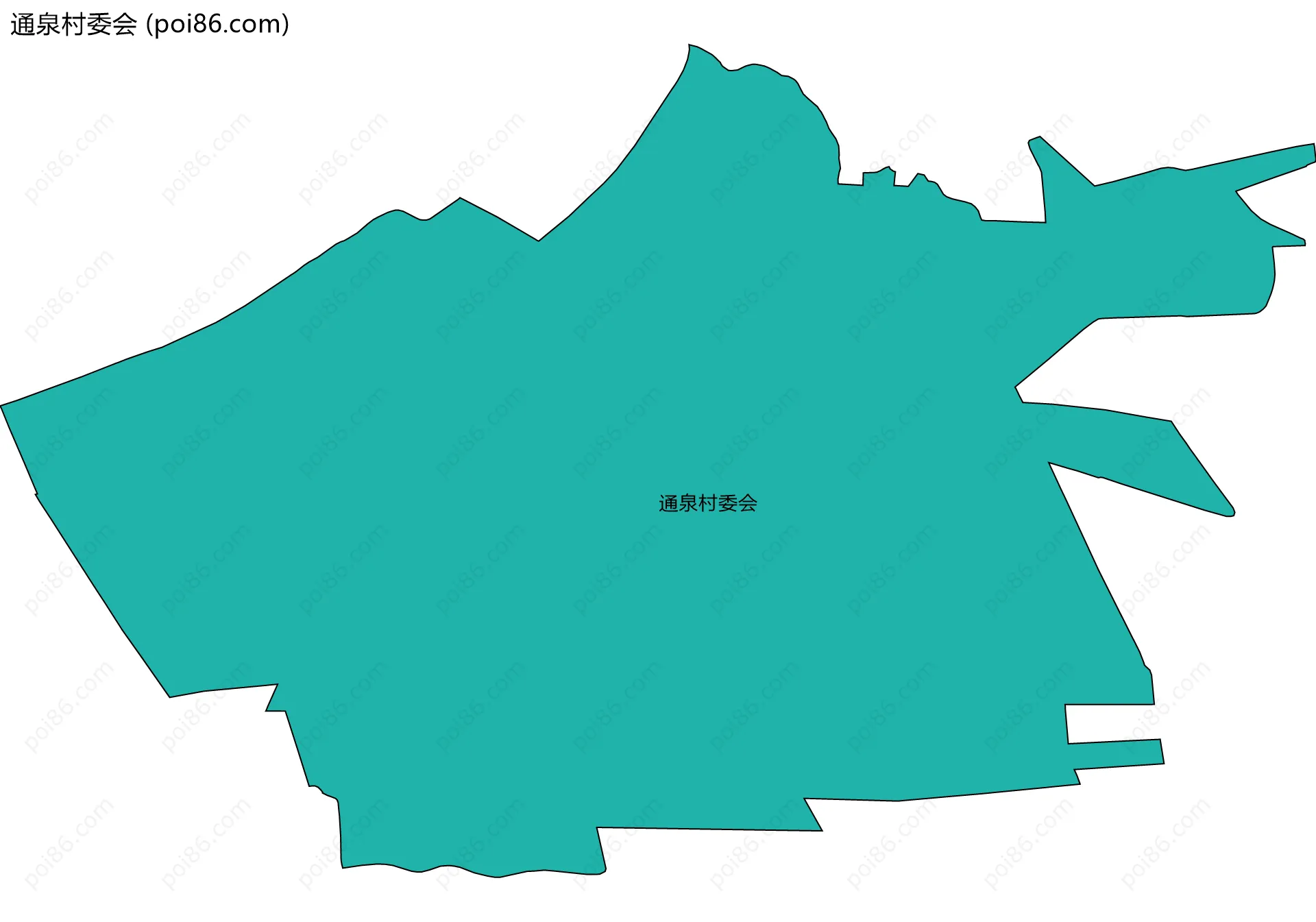通泉村委会边界地图