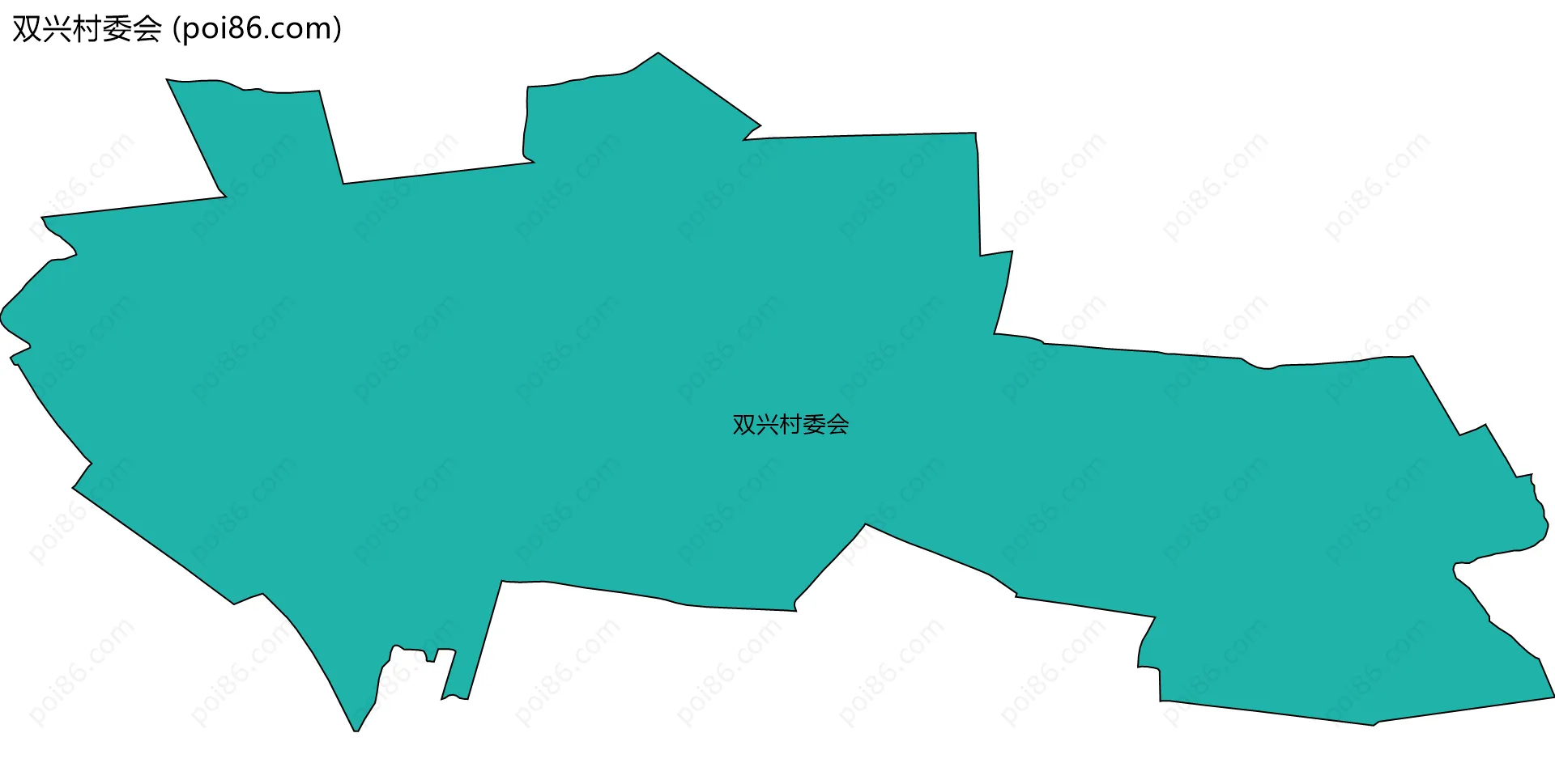 双兴村委会边界地图