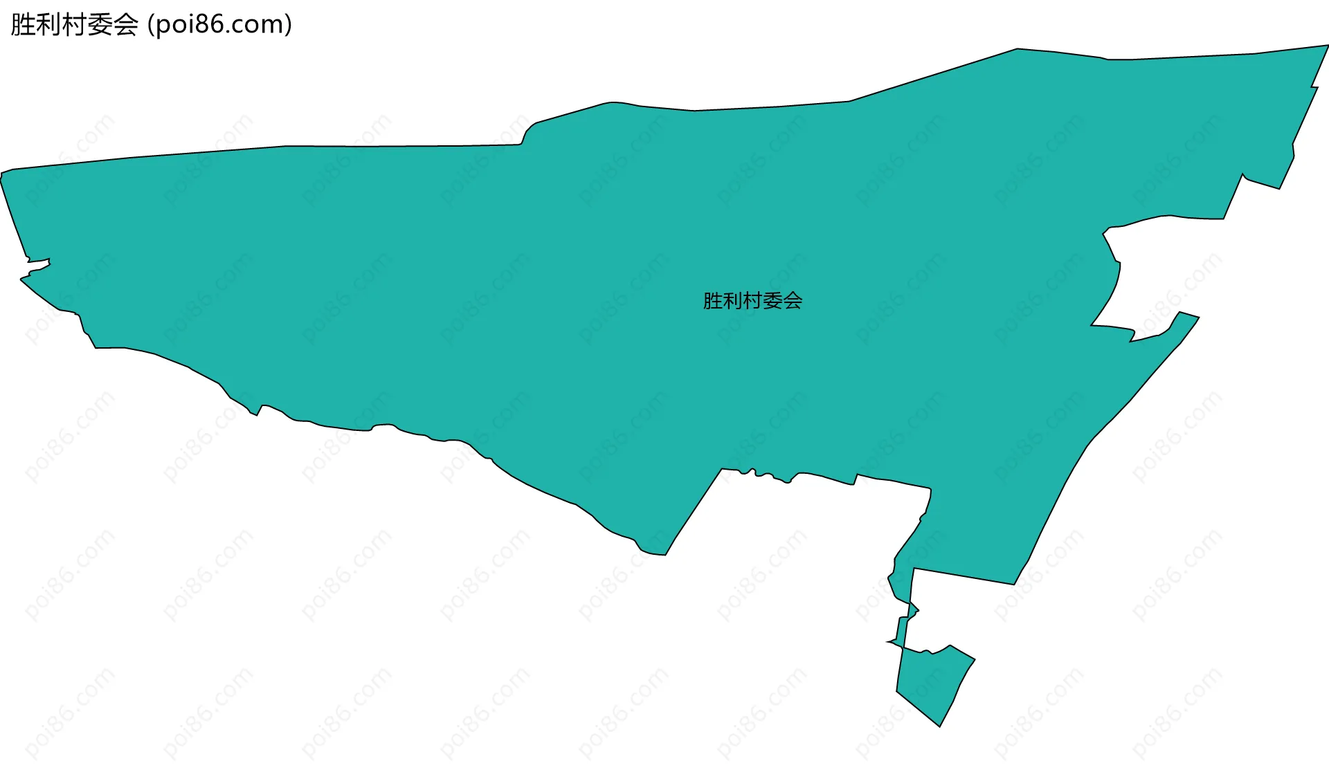 胜利村委会边界地图