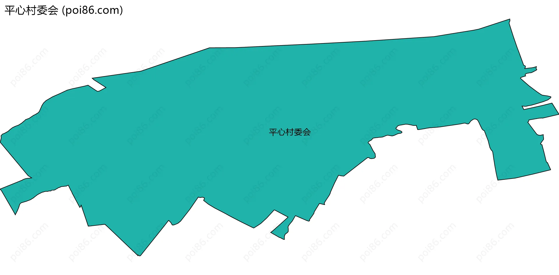 平心村委会边界地图