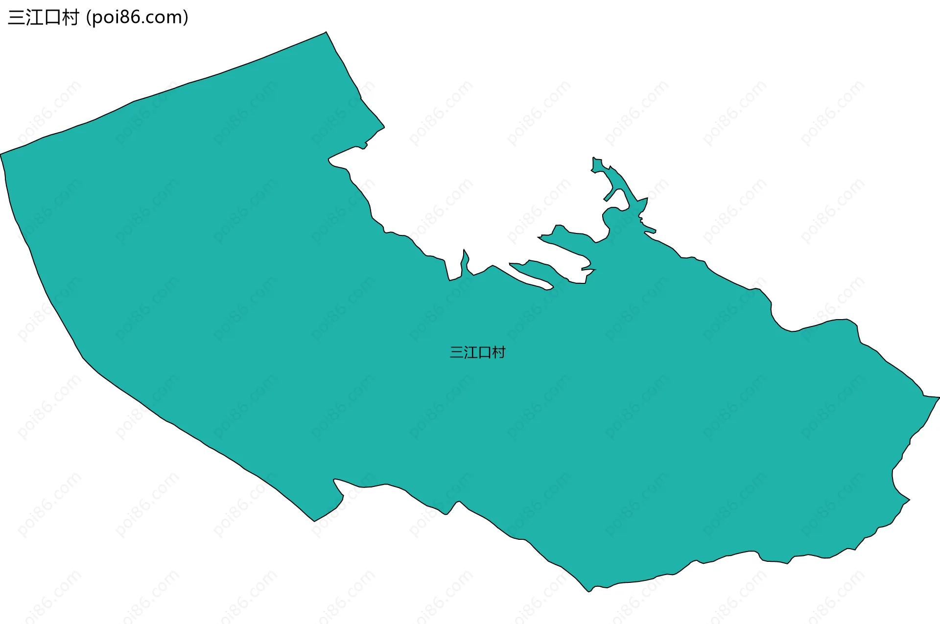 三江口村边界地图