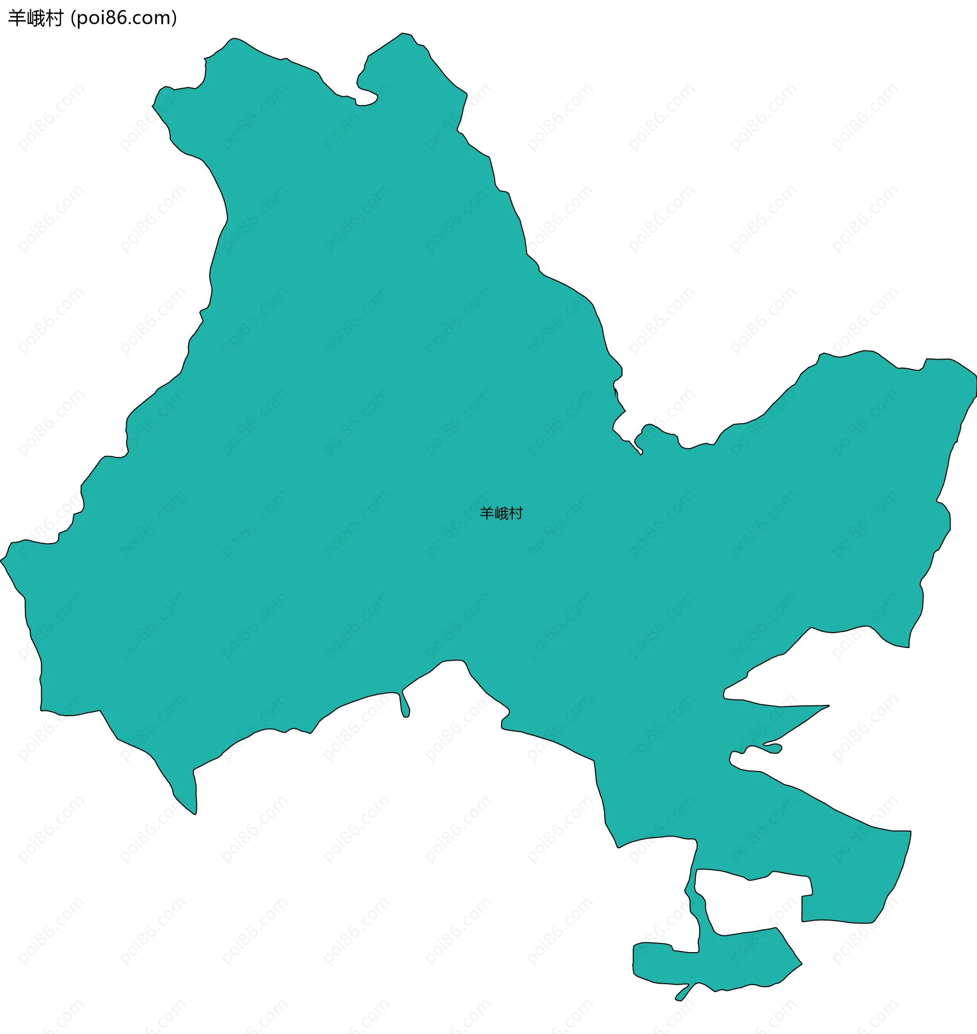 羊峨村边界地图