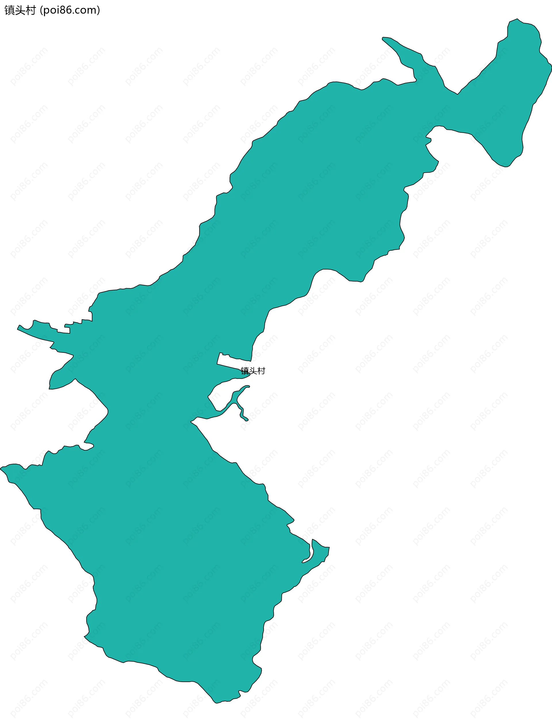 镇头村边界地图