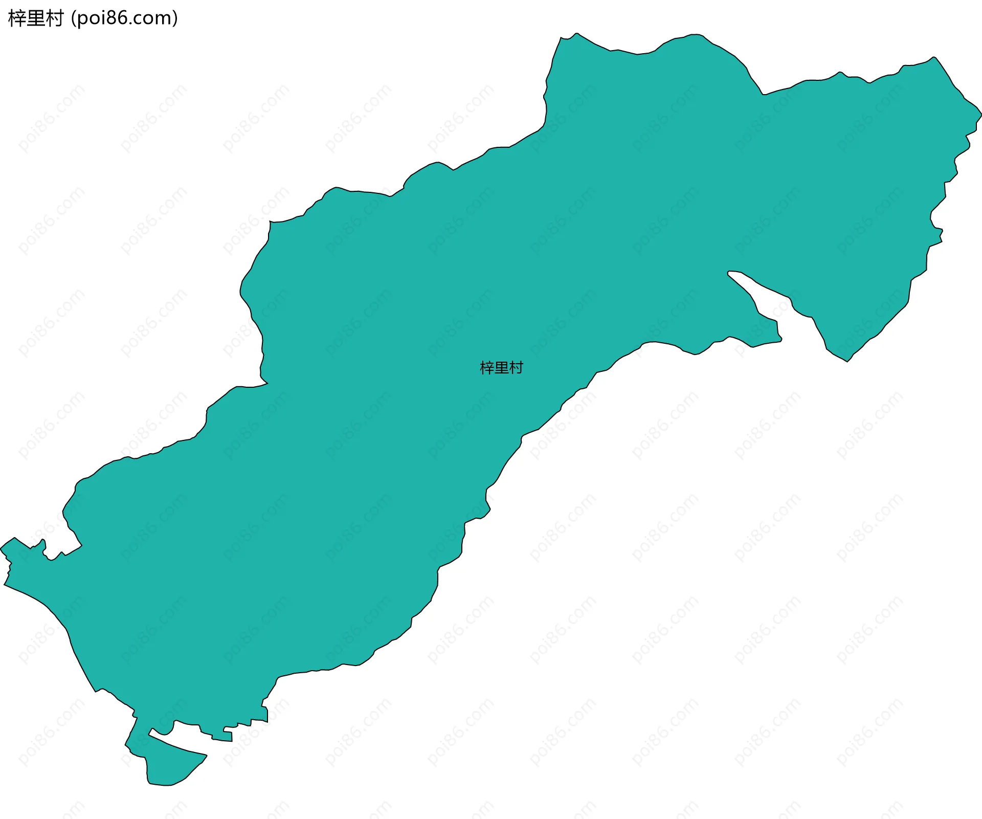 梓里村边界地图