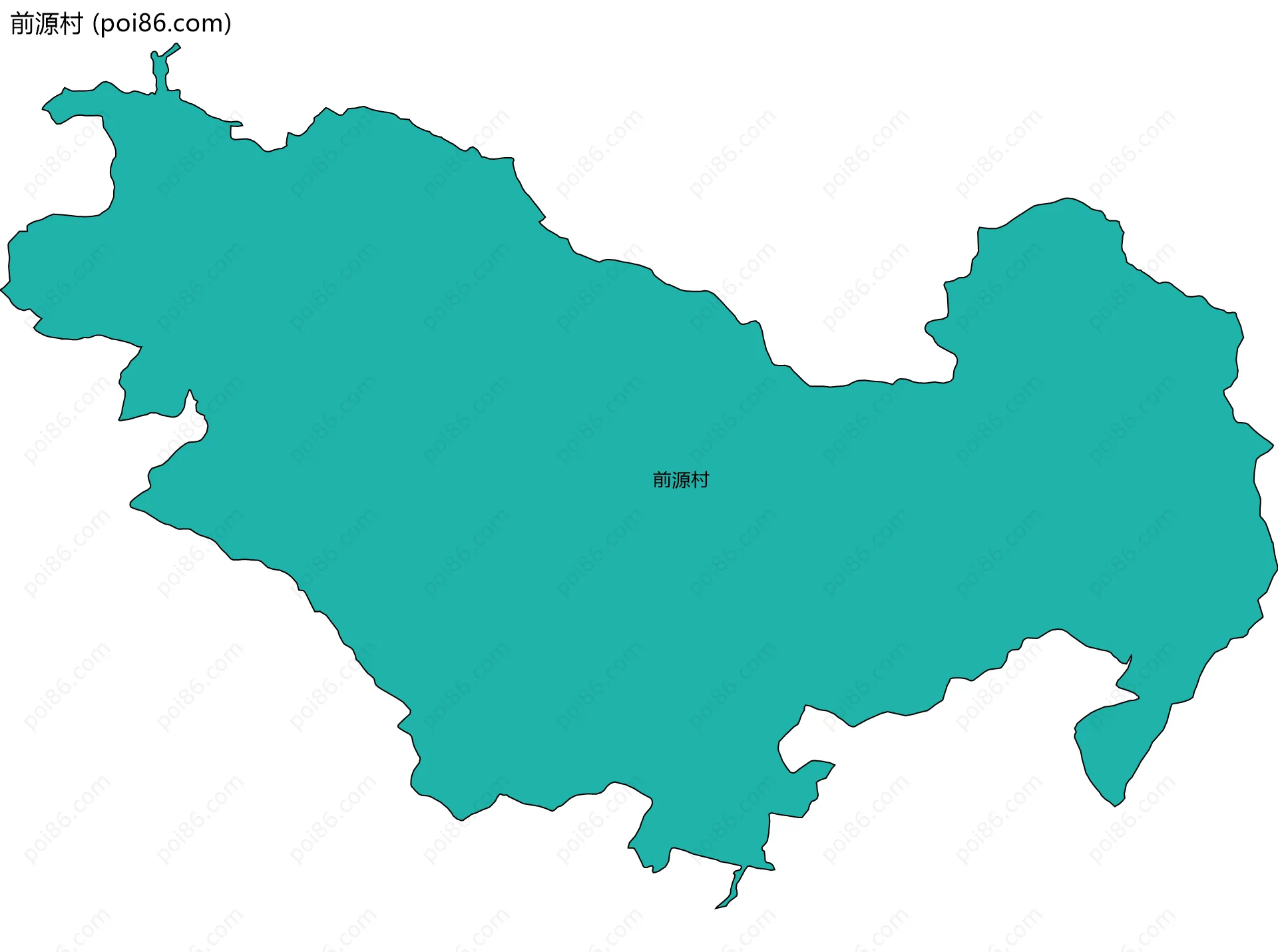 前源村边界地图