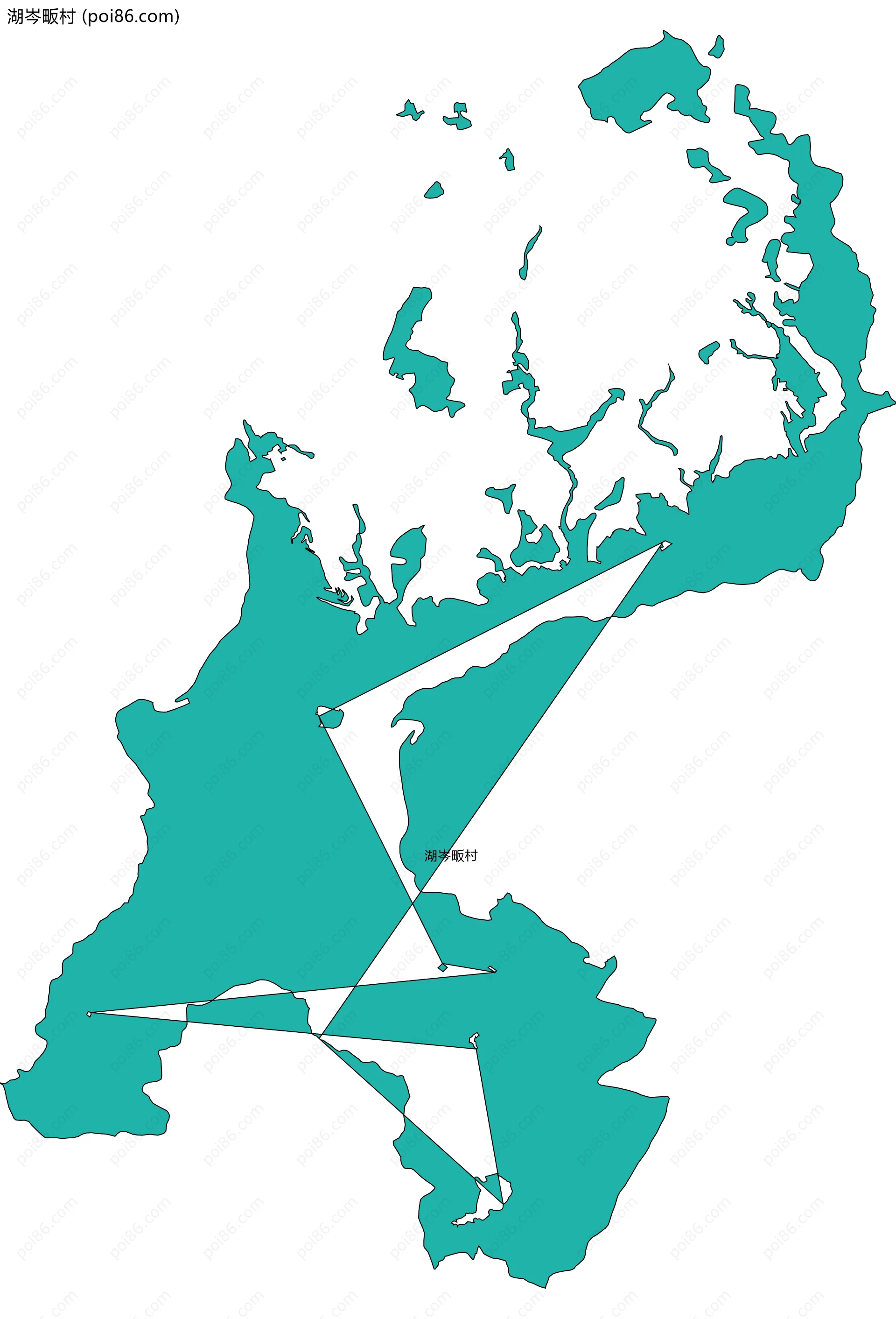 湖岑畈村边界地图