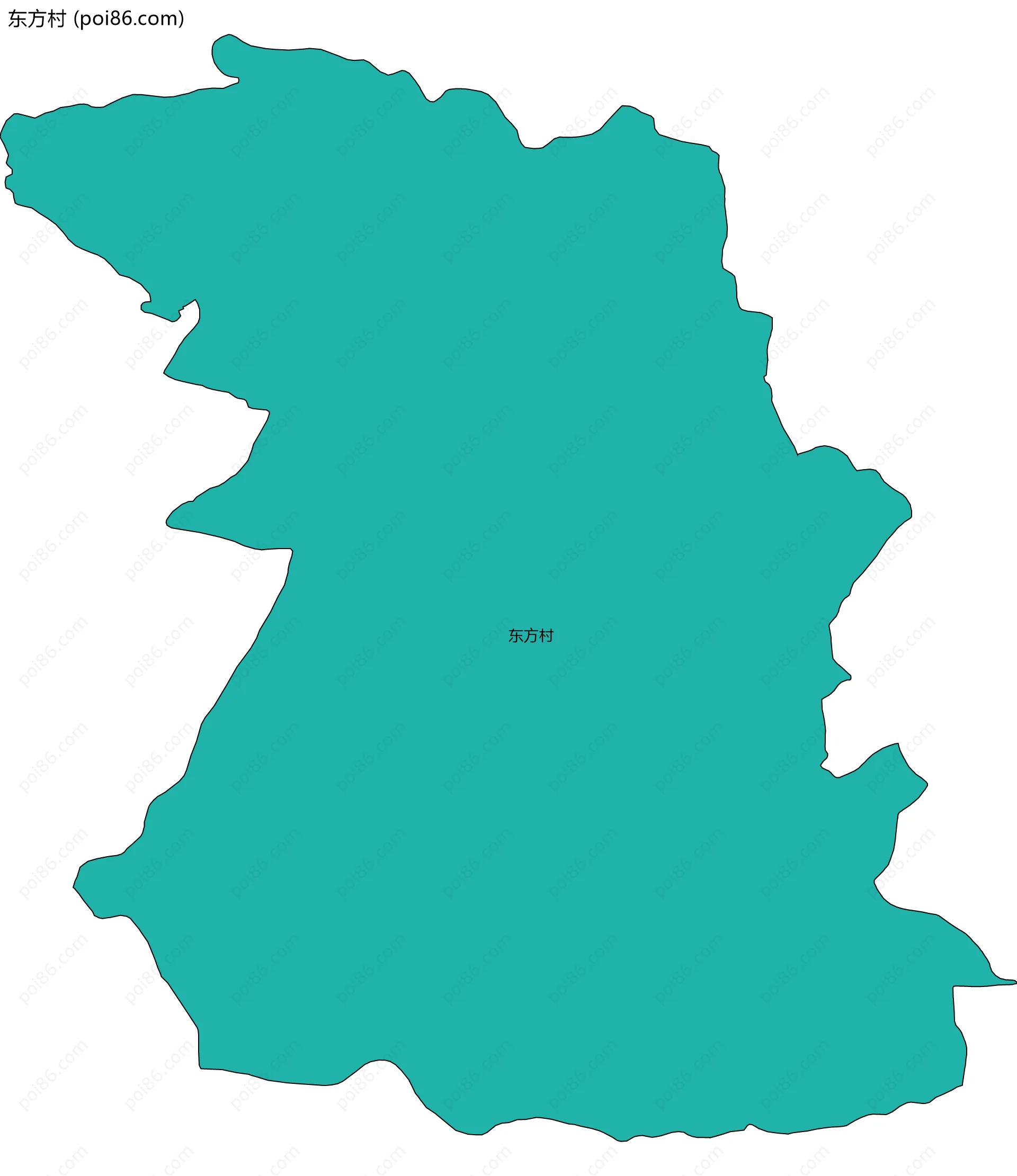 东方村边界地图