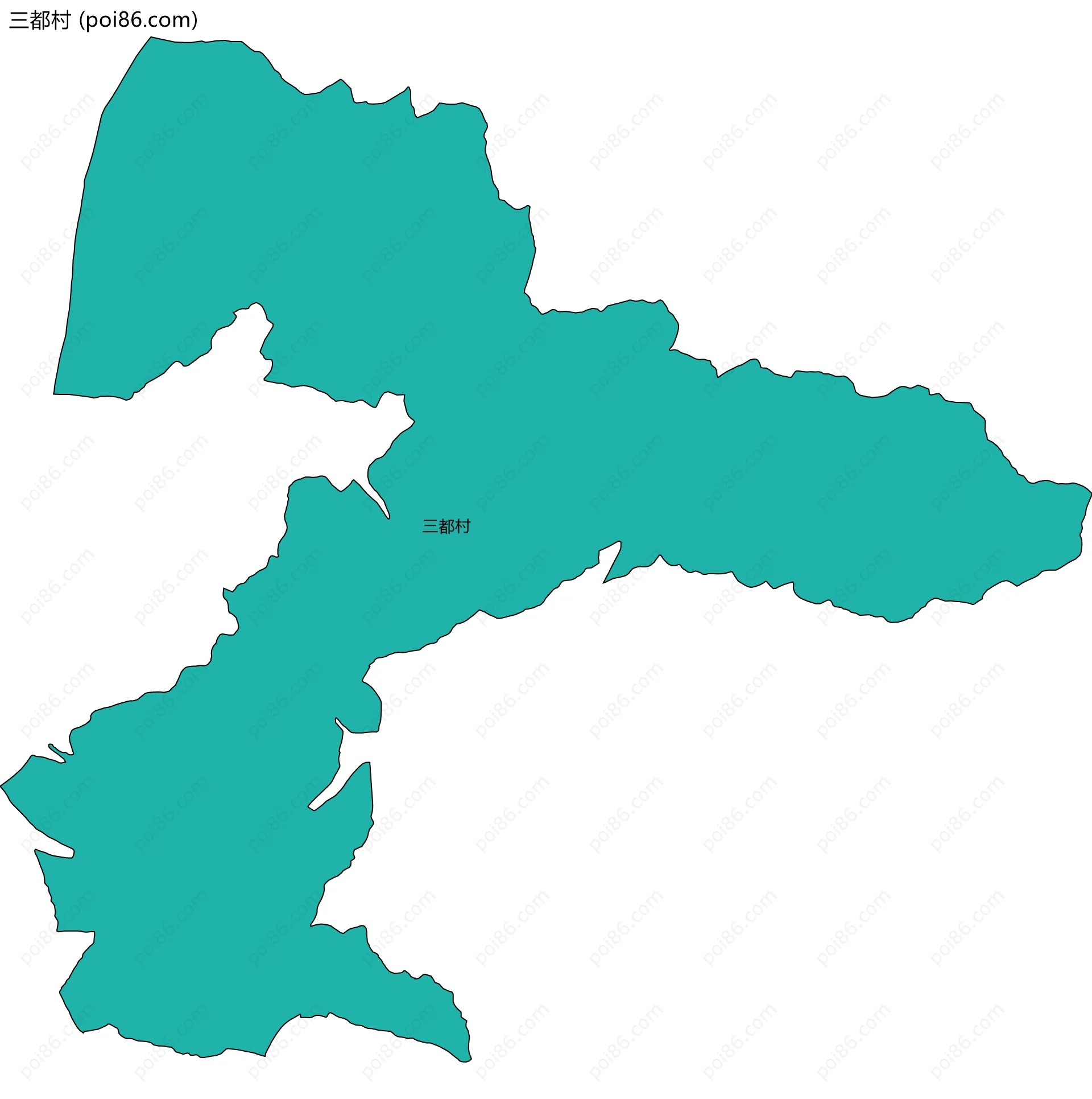 三都村边界地图