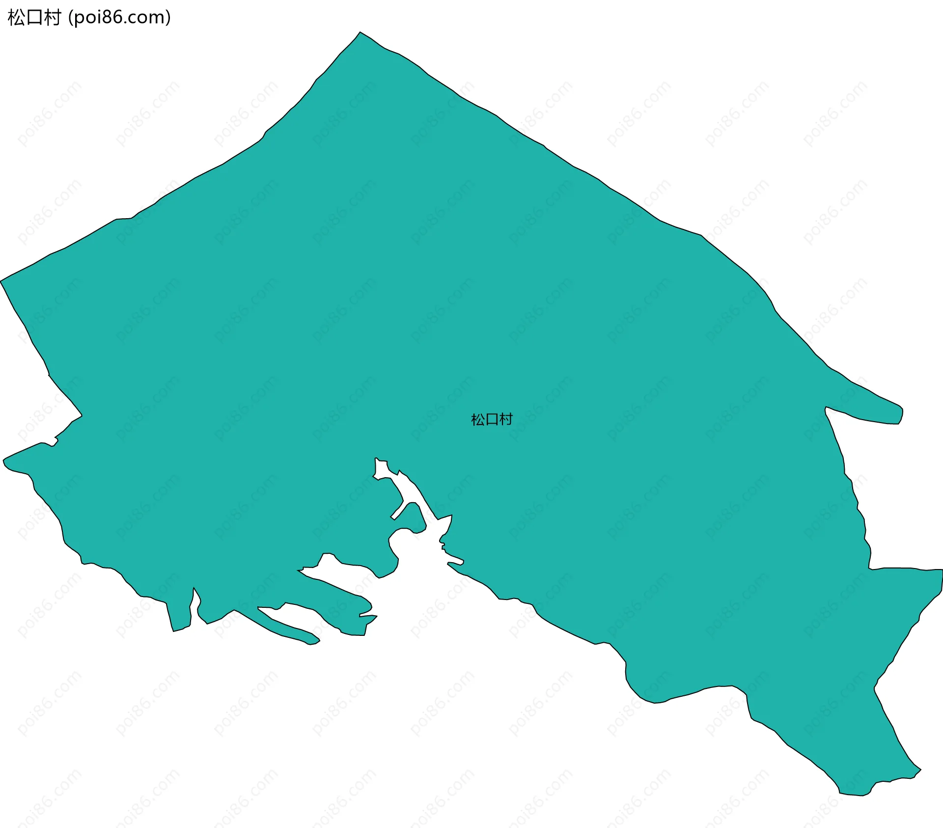 松口村边界地图