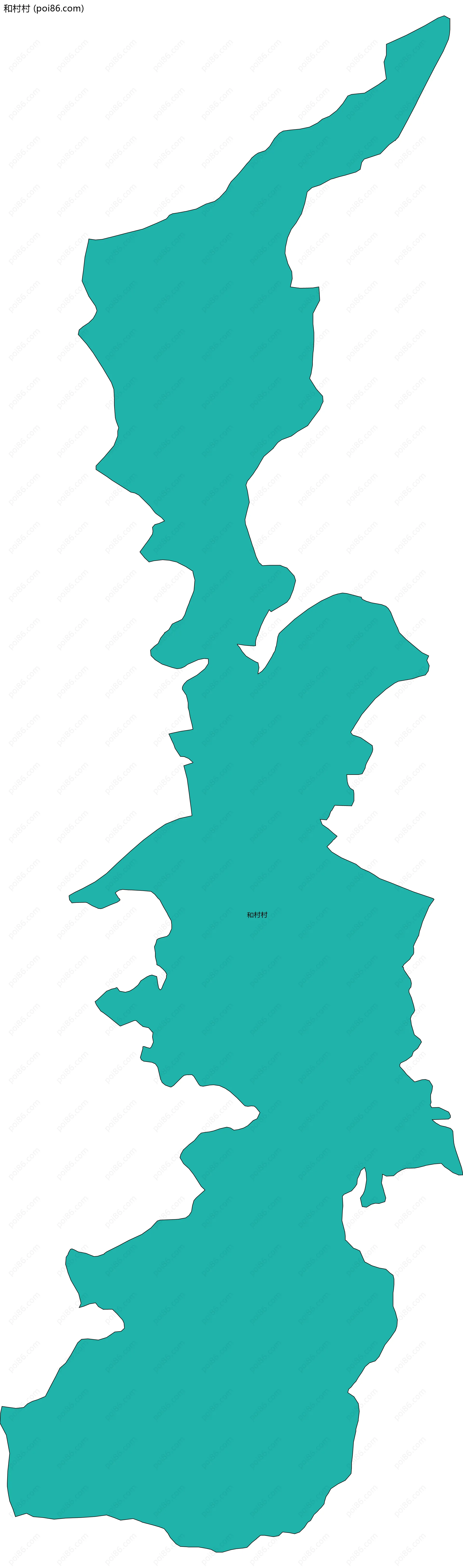 和村村边界地图