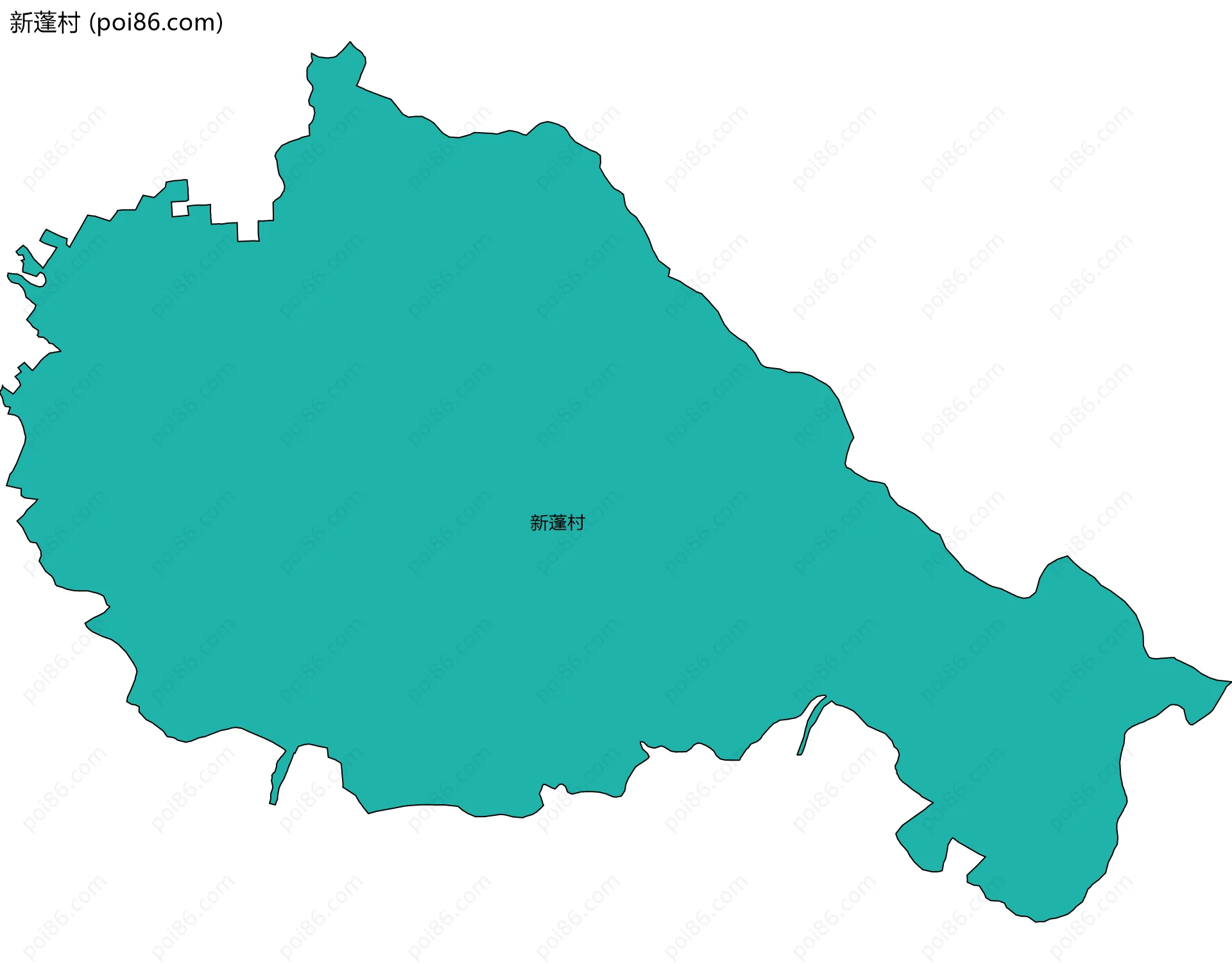 新蓬村边界地图