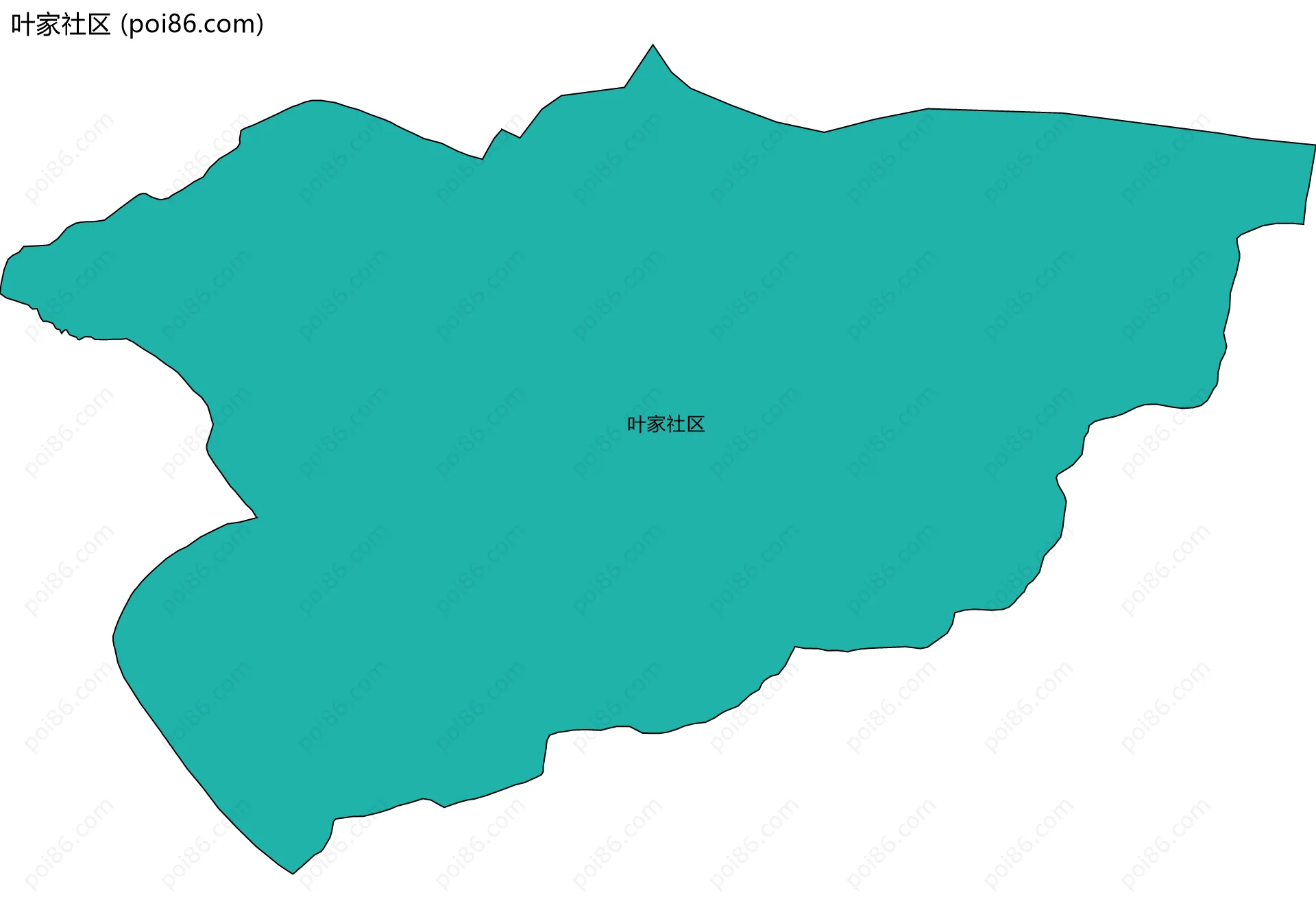 叶家社区边界地图