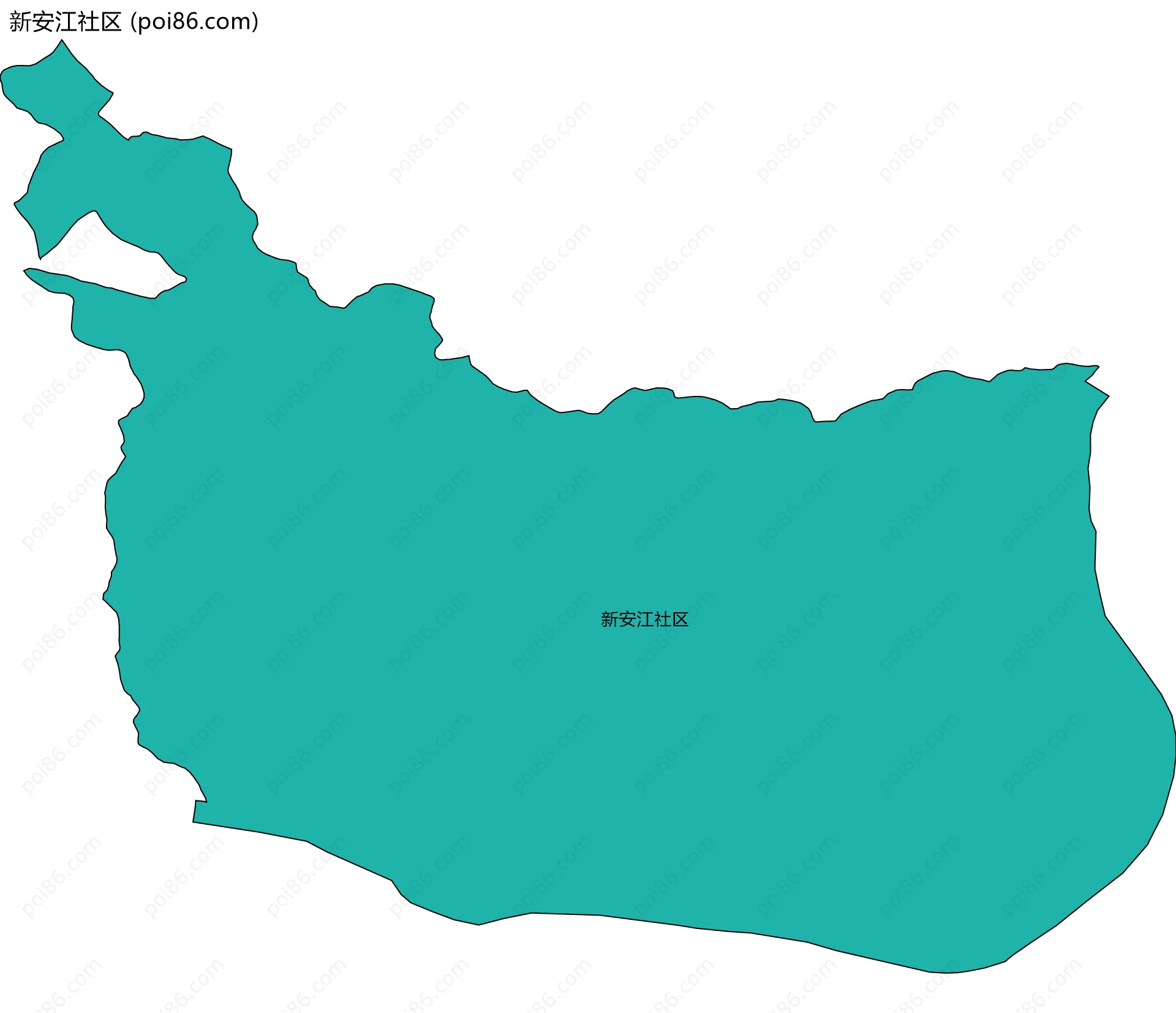 新安江社区边界地图