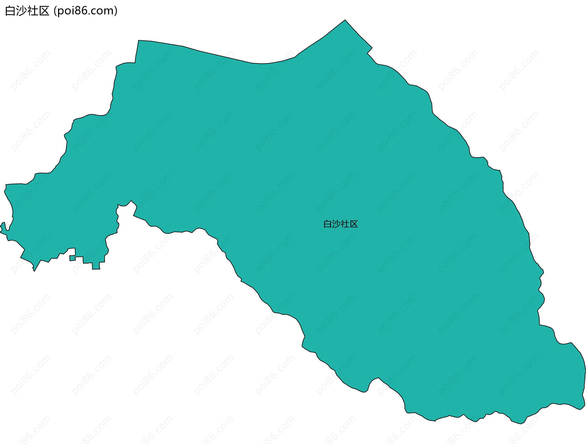白沙社区边界地图