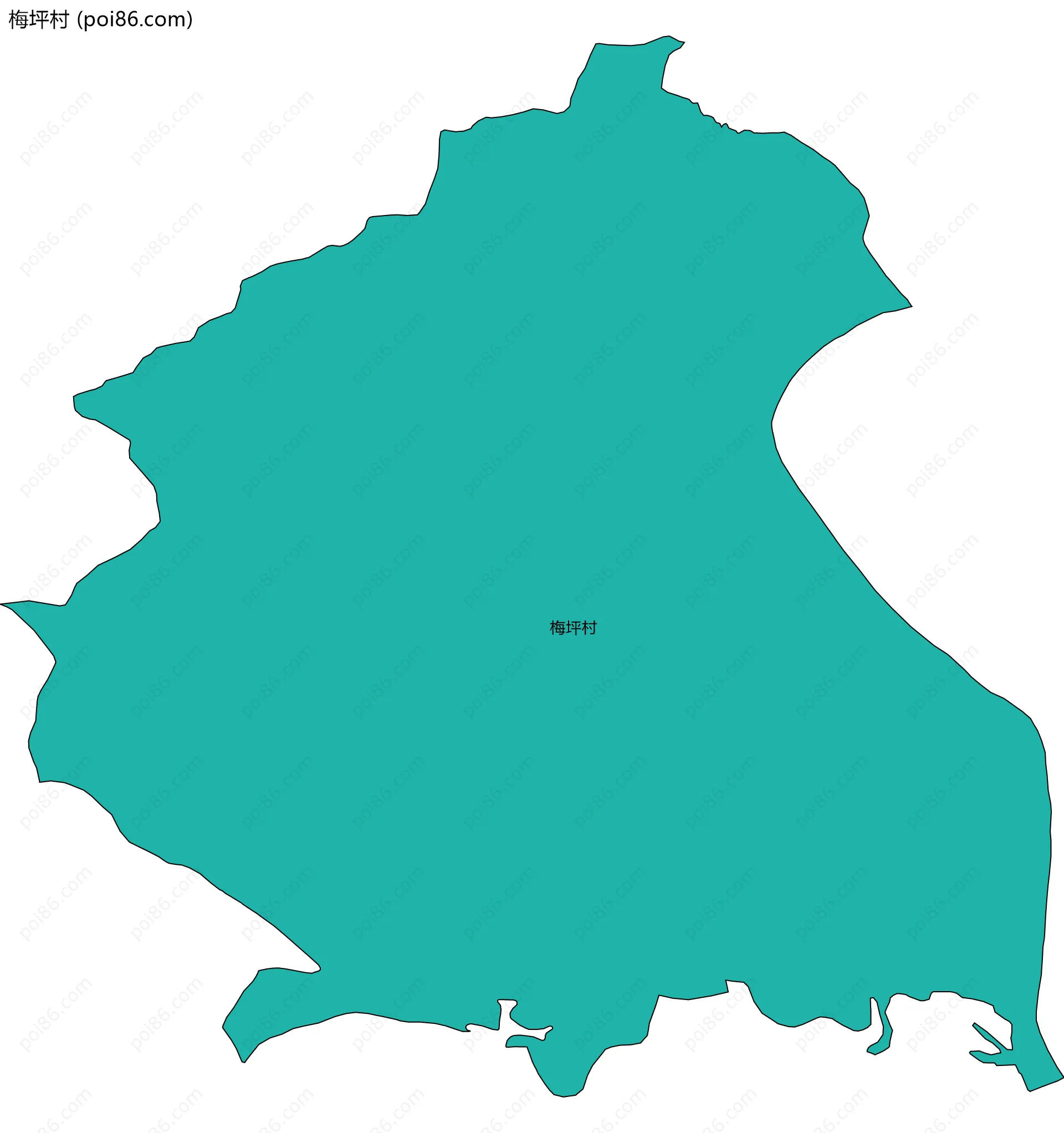 梅坪村边界地图