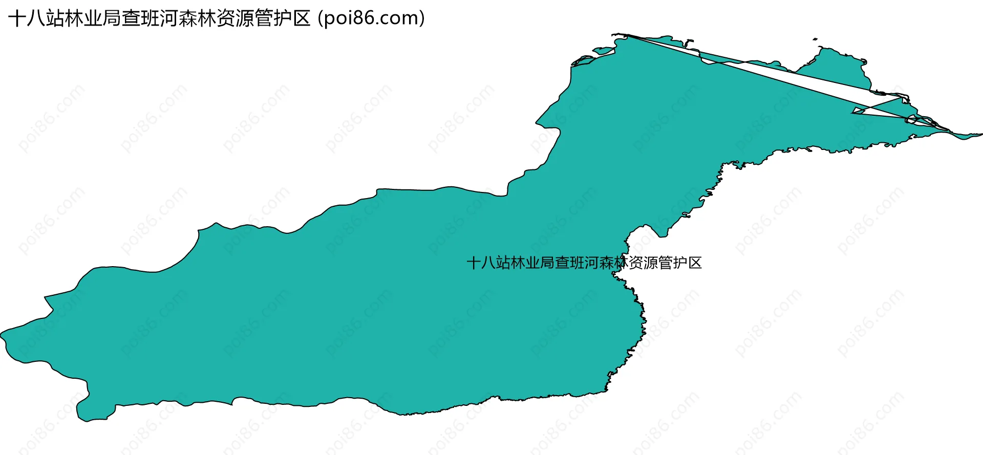 十八站林业局查班河森林资源管护区边界地图