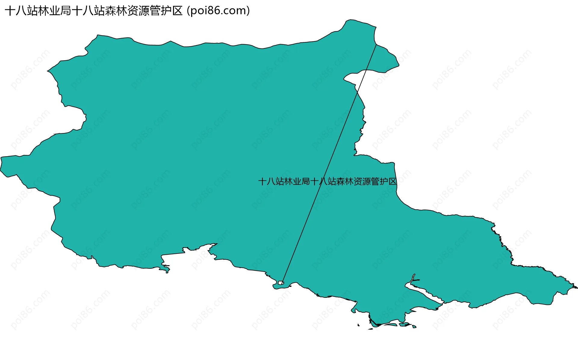 十八站林业局十八站森林资源管护区边界地图
