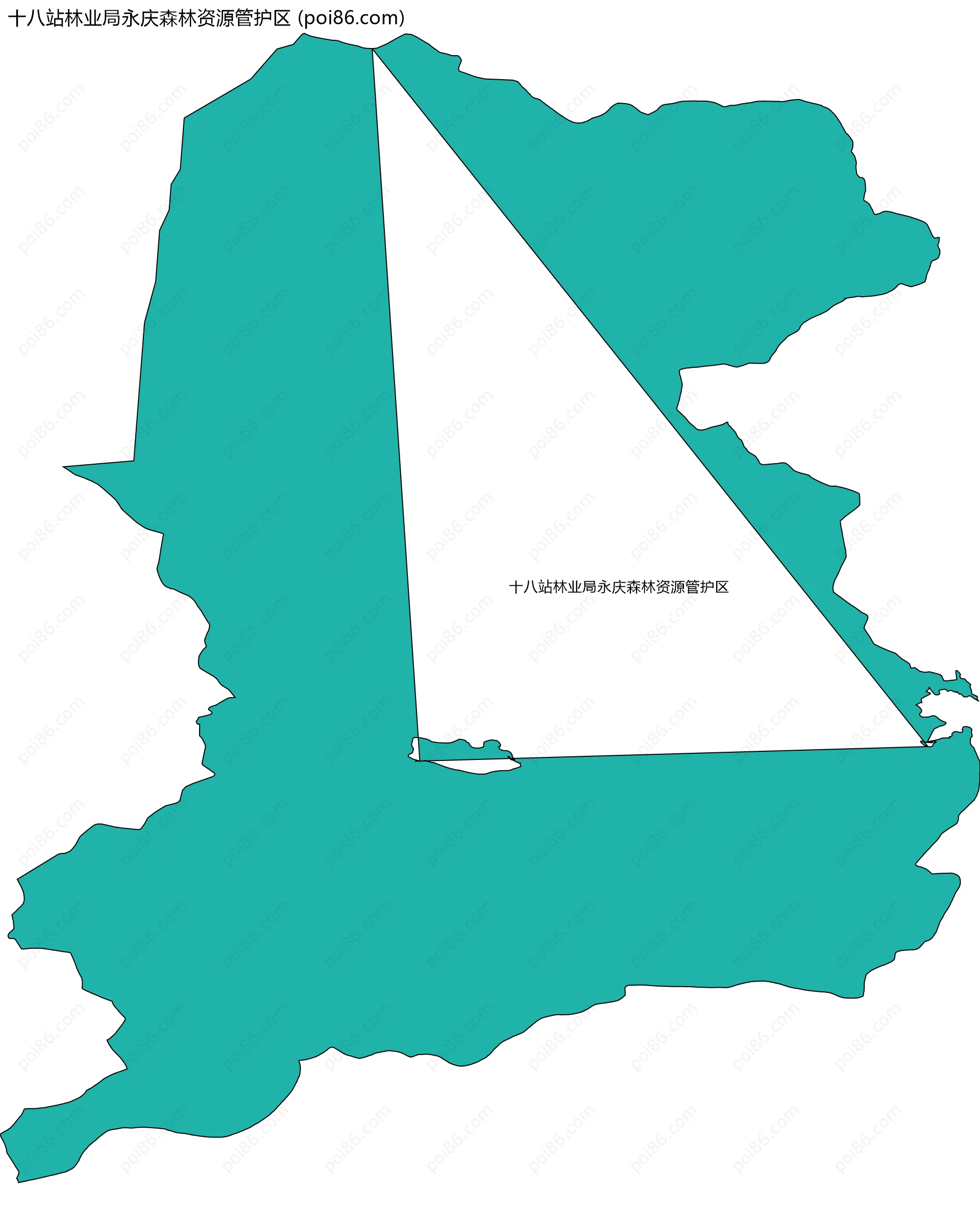 十八站林业局永庆森林资源管护区边界地图