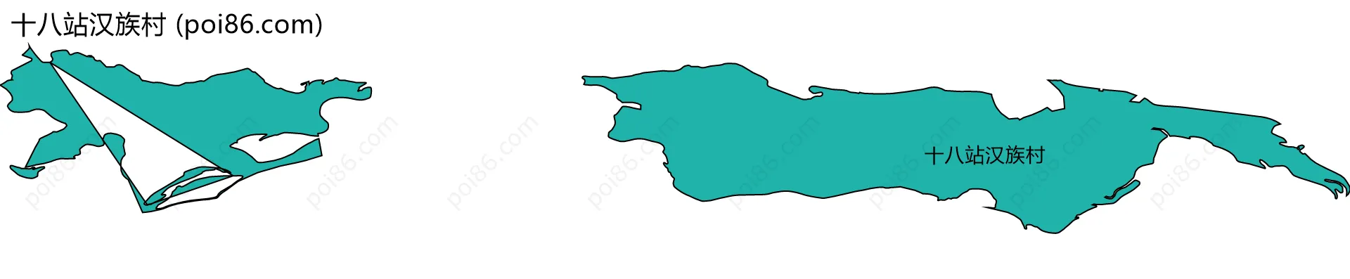 十八站汉族村边界地图