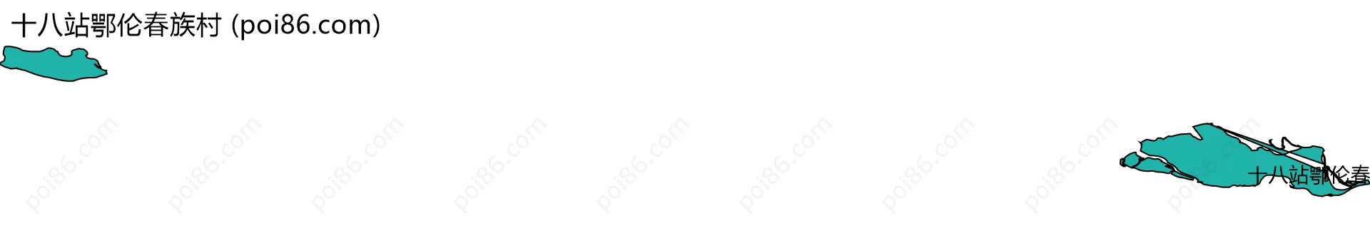 十八站鄂伦春族村边界地图