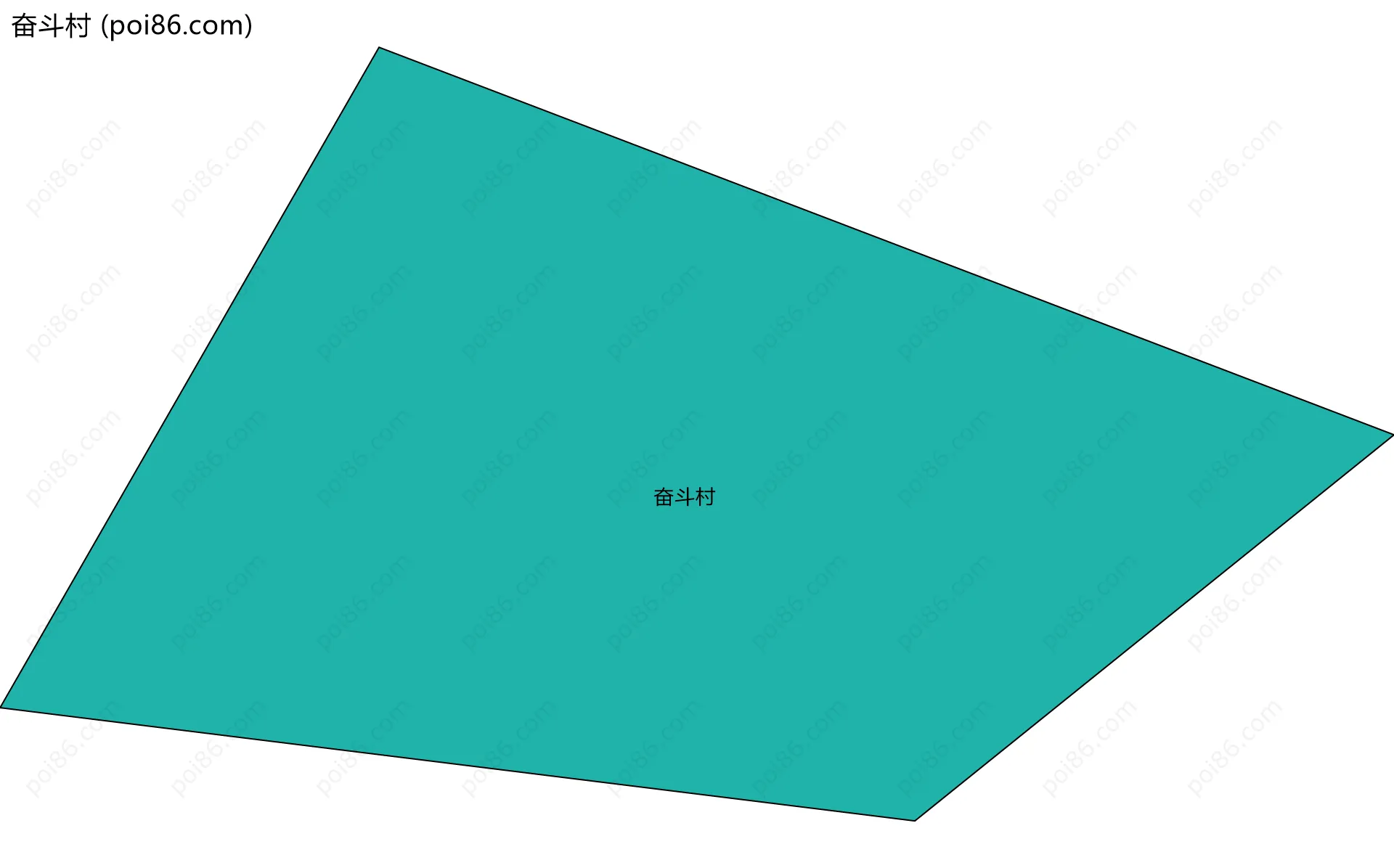 奋斗村边界地图