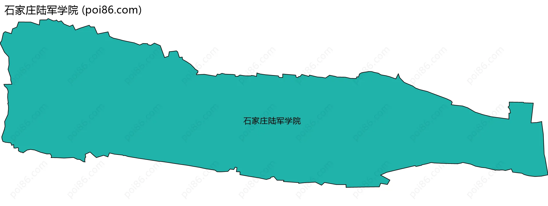 石家庄陆军学院边界地图
