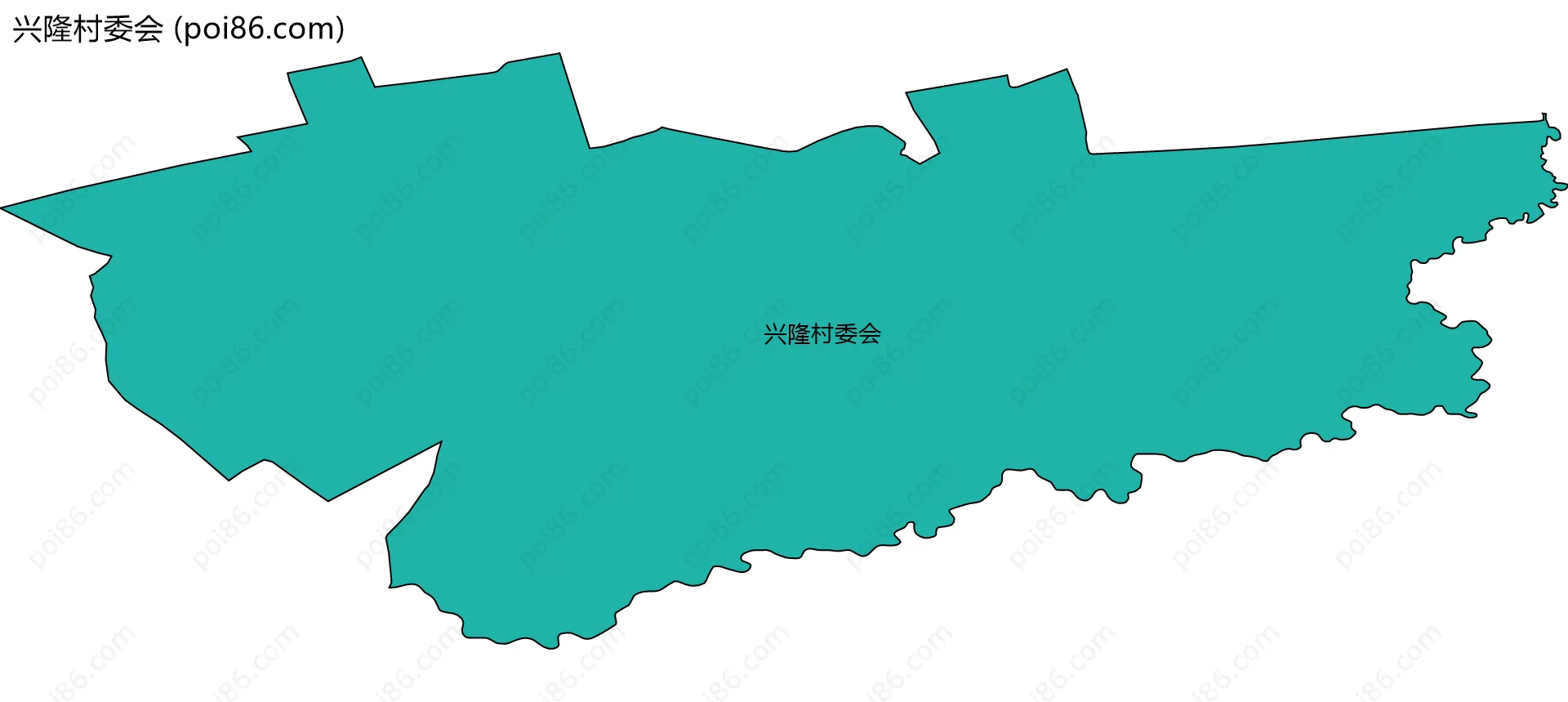 兴隆村委会边界地图
