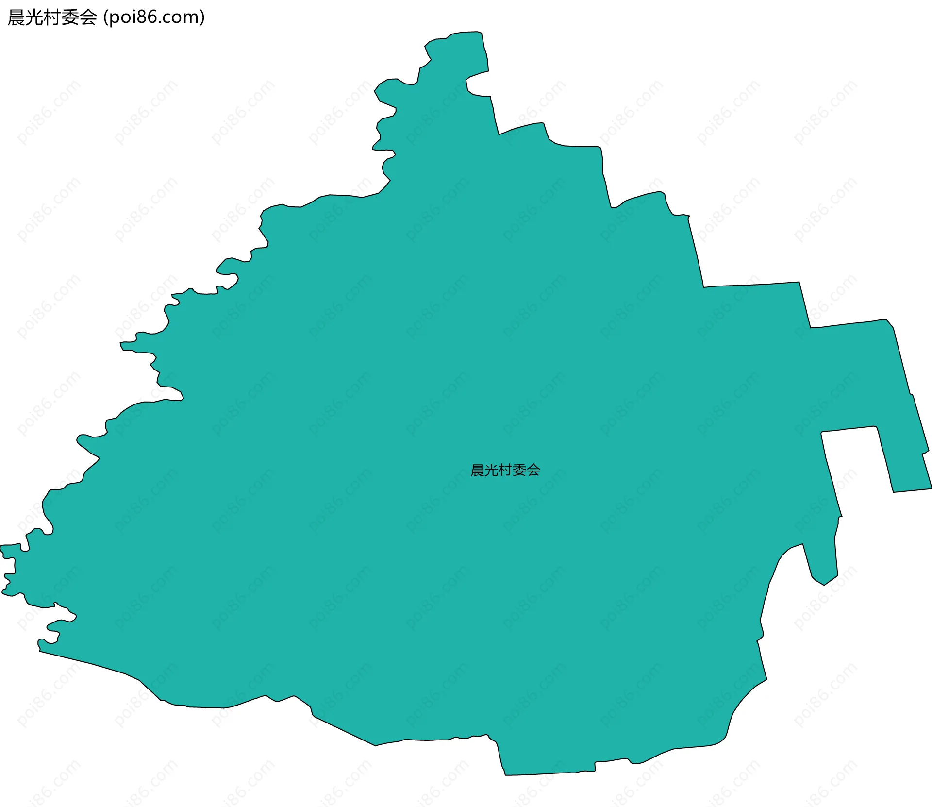 晨光村委会边界地图