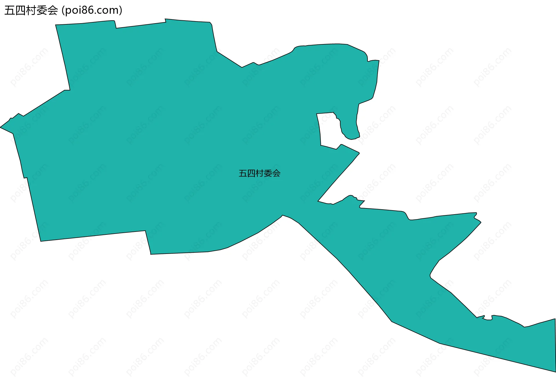 五四村委会边界地图