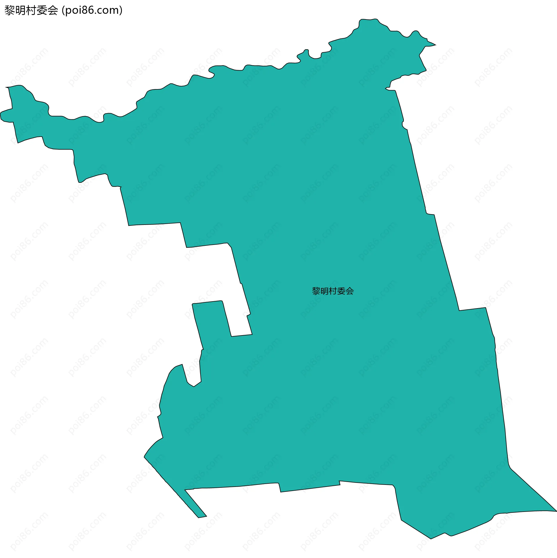 黎明村委会边界地图