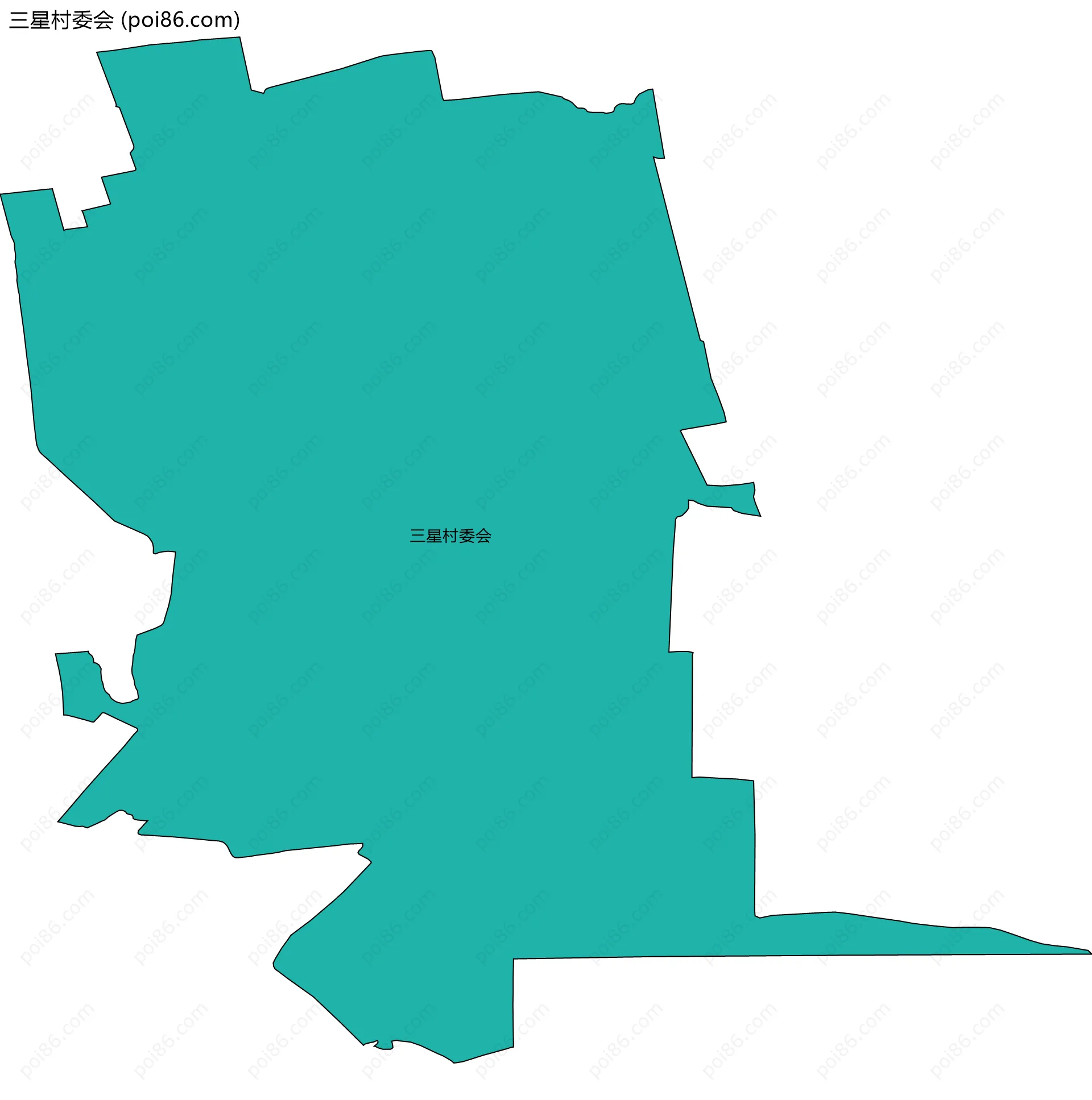 三星村委会边界地图