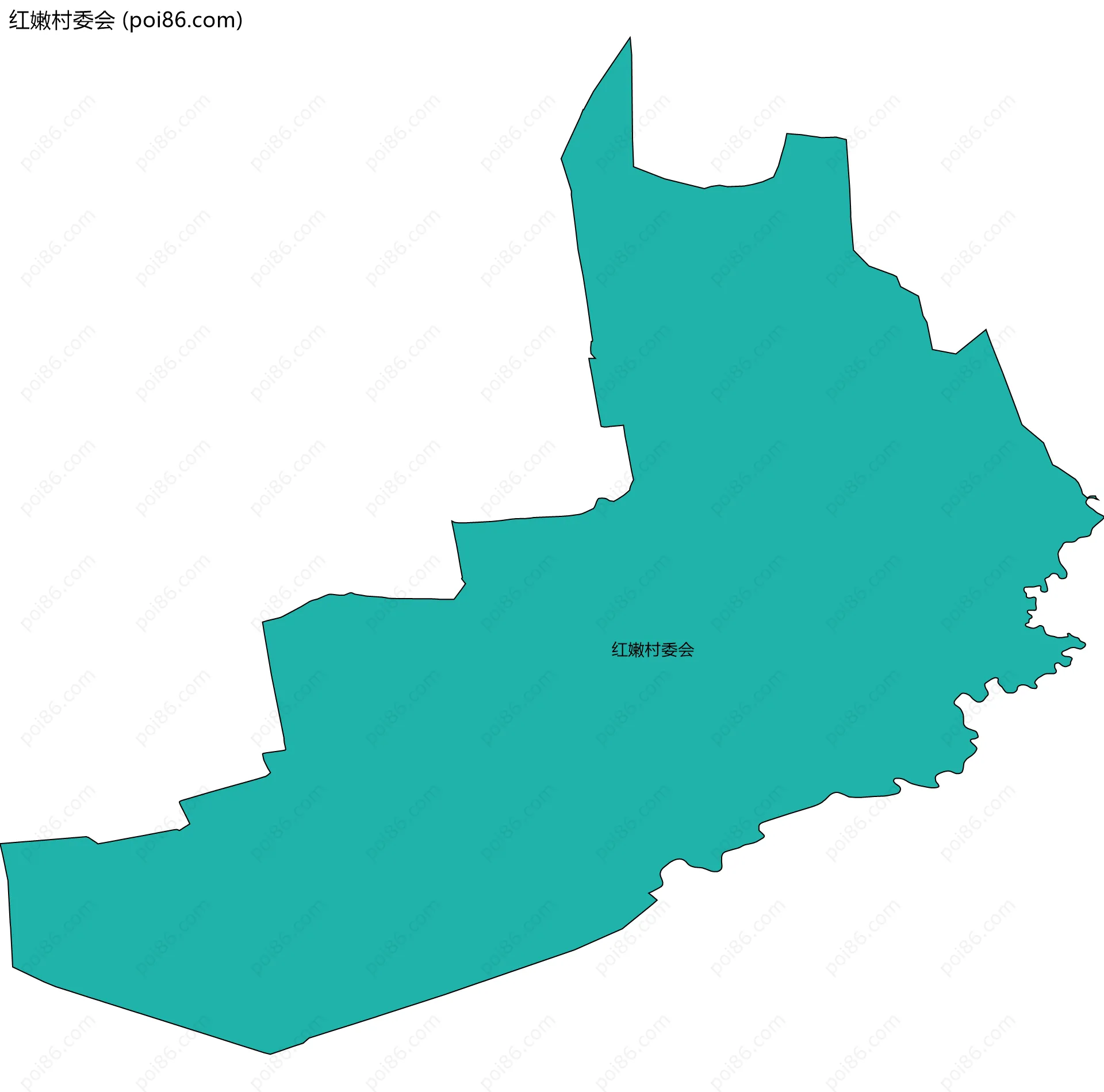 红嫩村委会边界地图